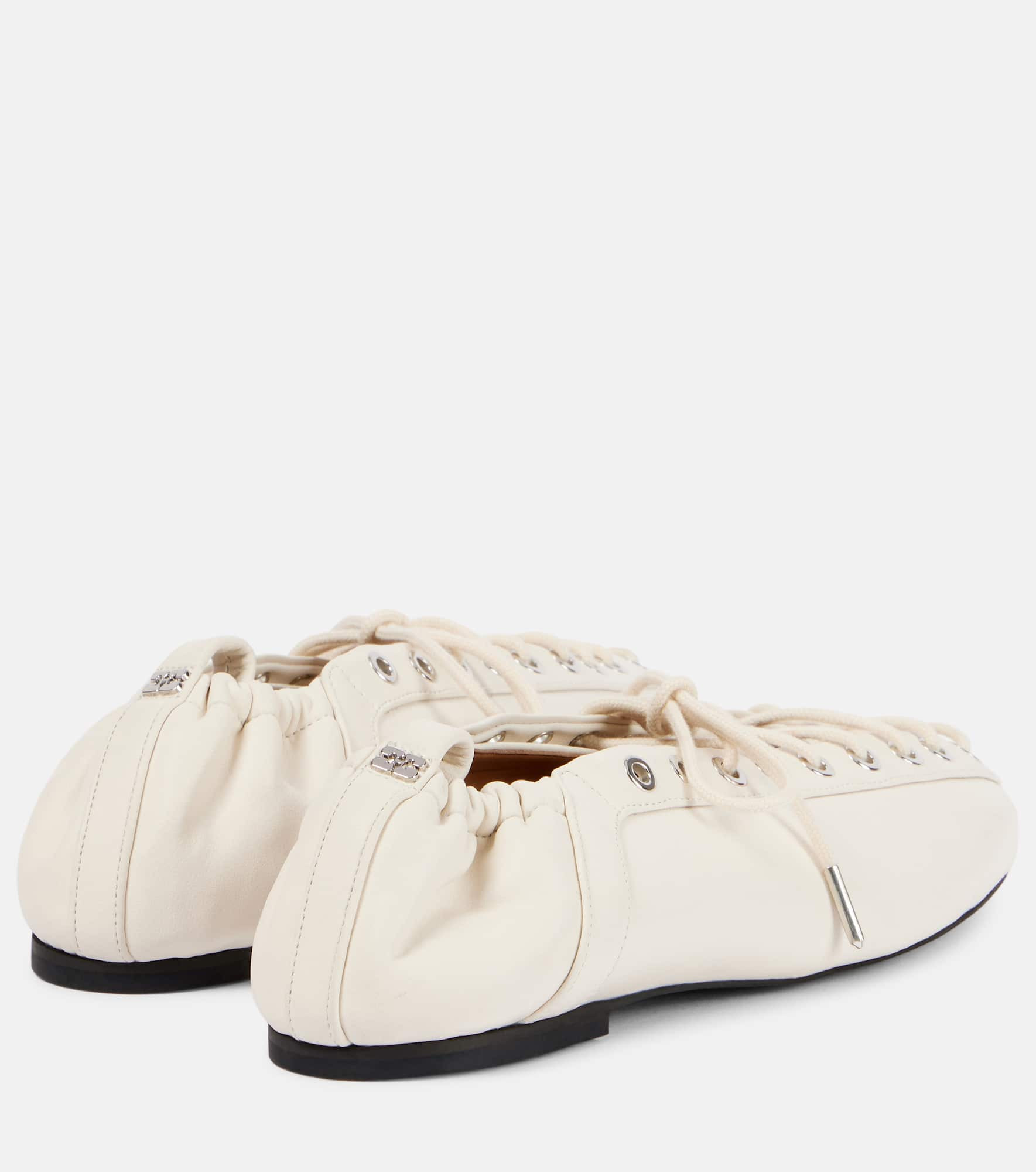 Lace-up ballet flats - 2