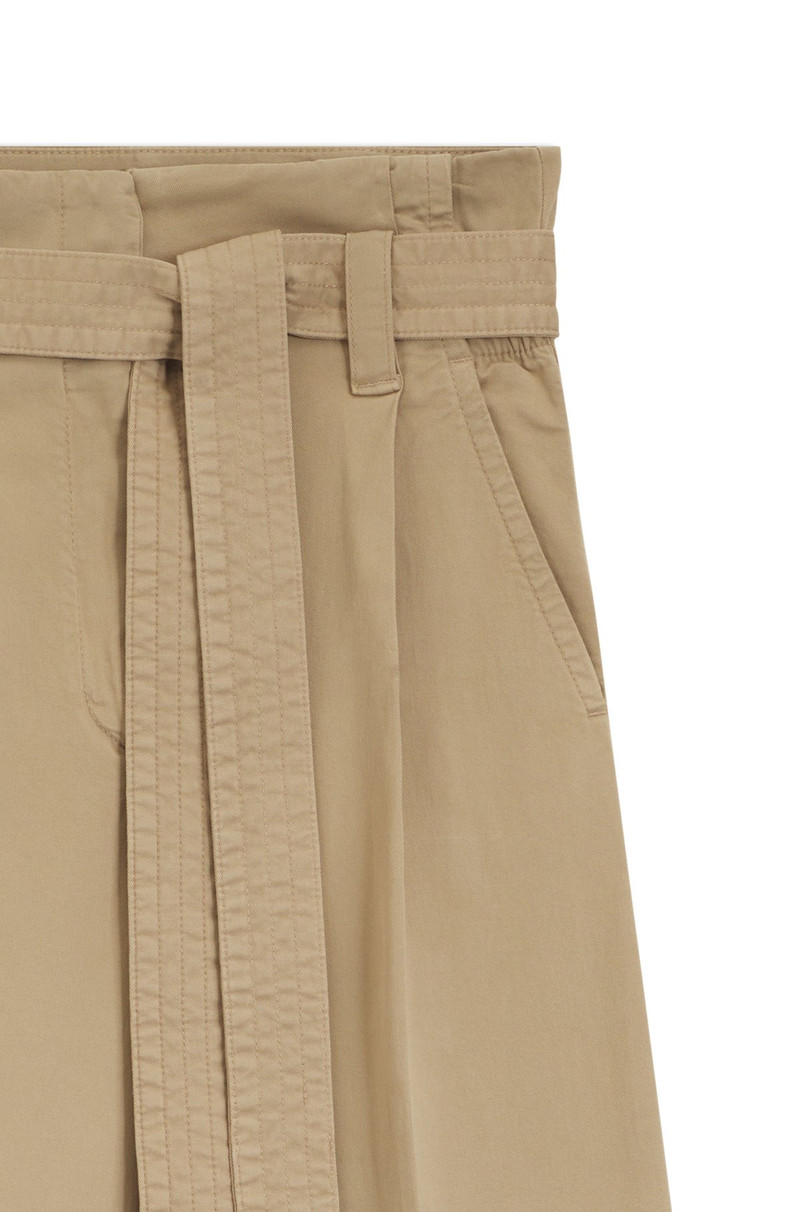BELTED WIDE-LEG PANTS IN STRETCH-COTTON TWILL 6