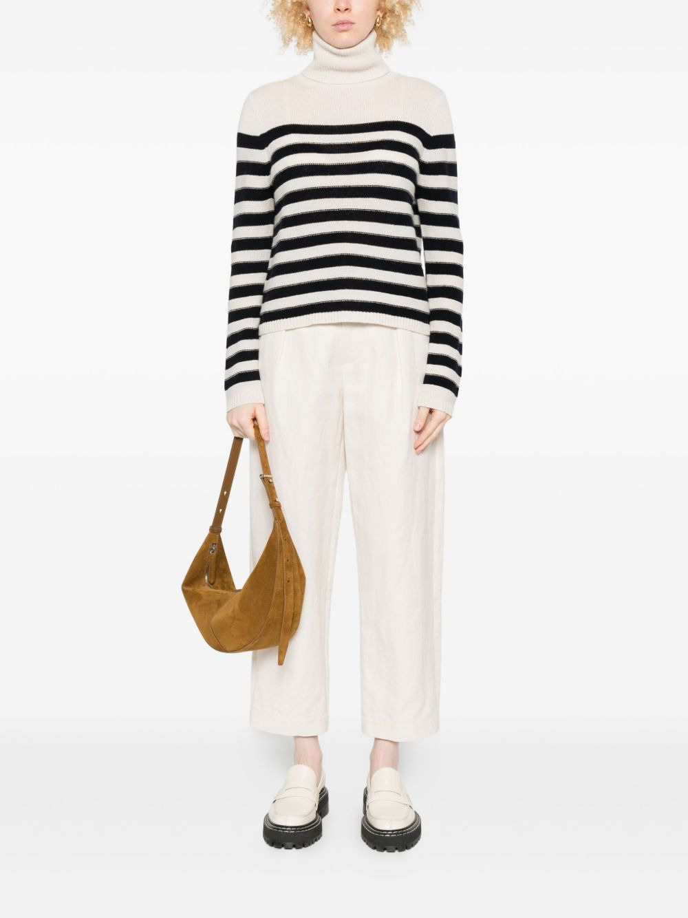 turtleneck striped sweater - 2