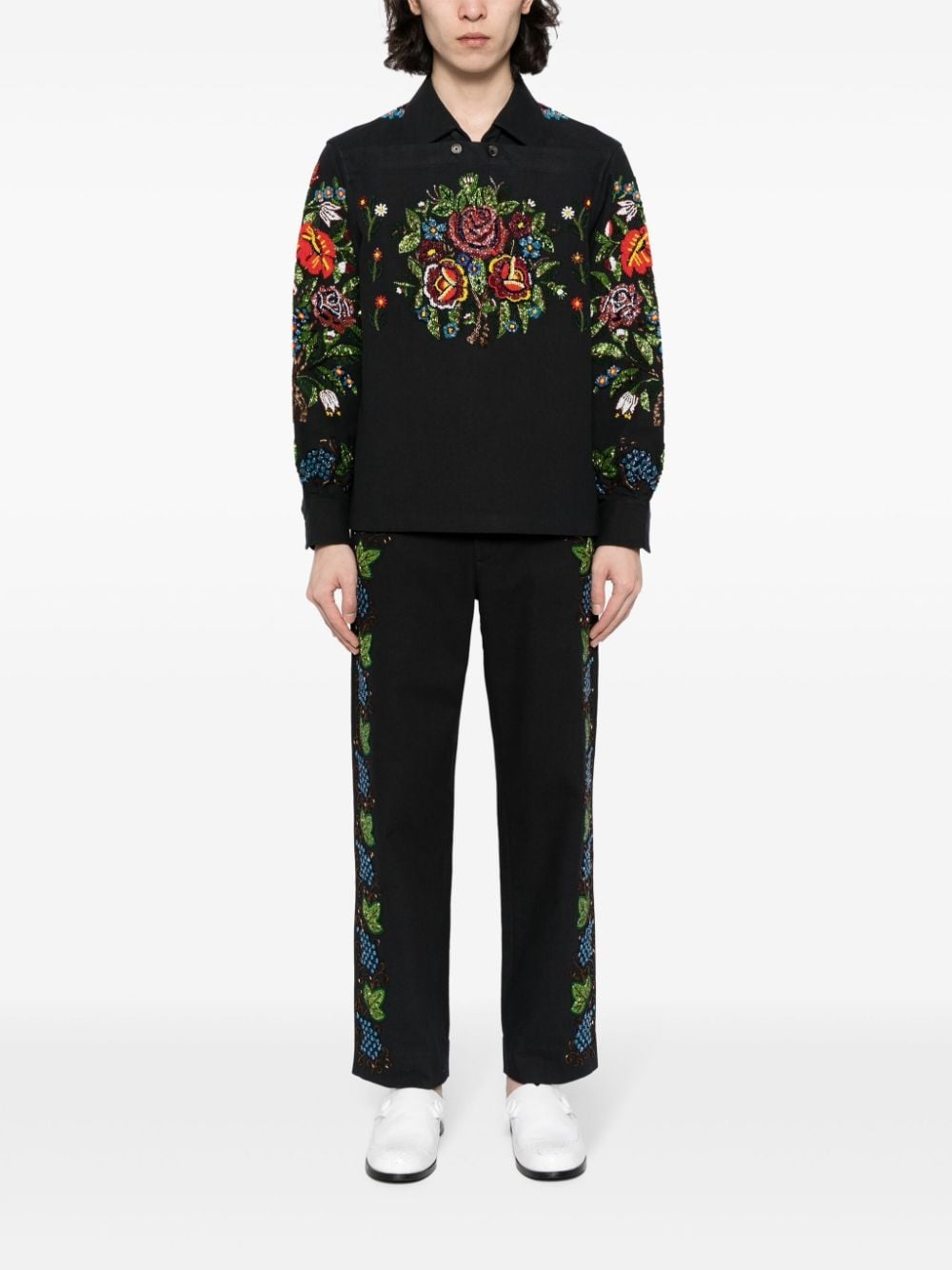 Beaded Concord embroidered trousers - 2