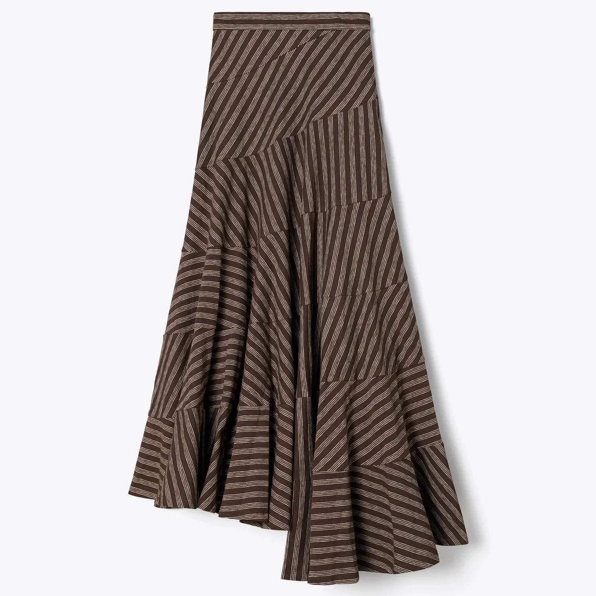 Striped Flared Skirt - 1