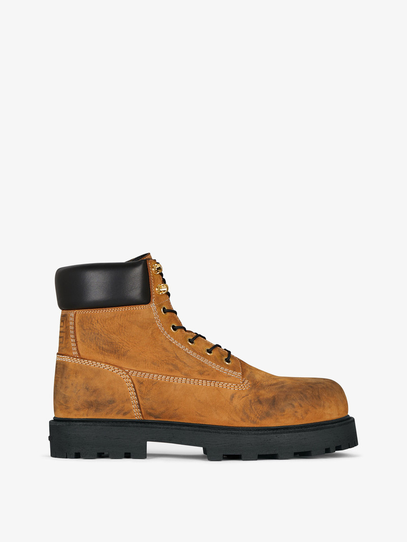 SHOW ANKLE WORKBOOTS IN NUBUCK WITH USED EFFECT 1