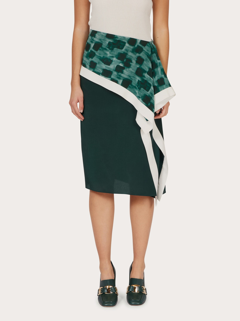 FERRAGAMO Asymmetric skirt with peplum detail outlook