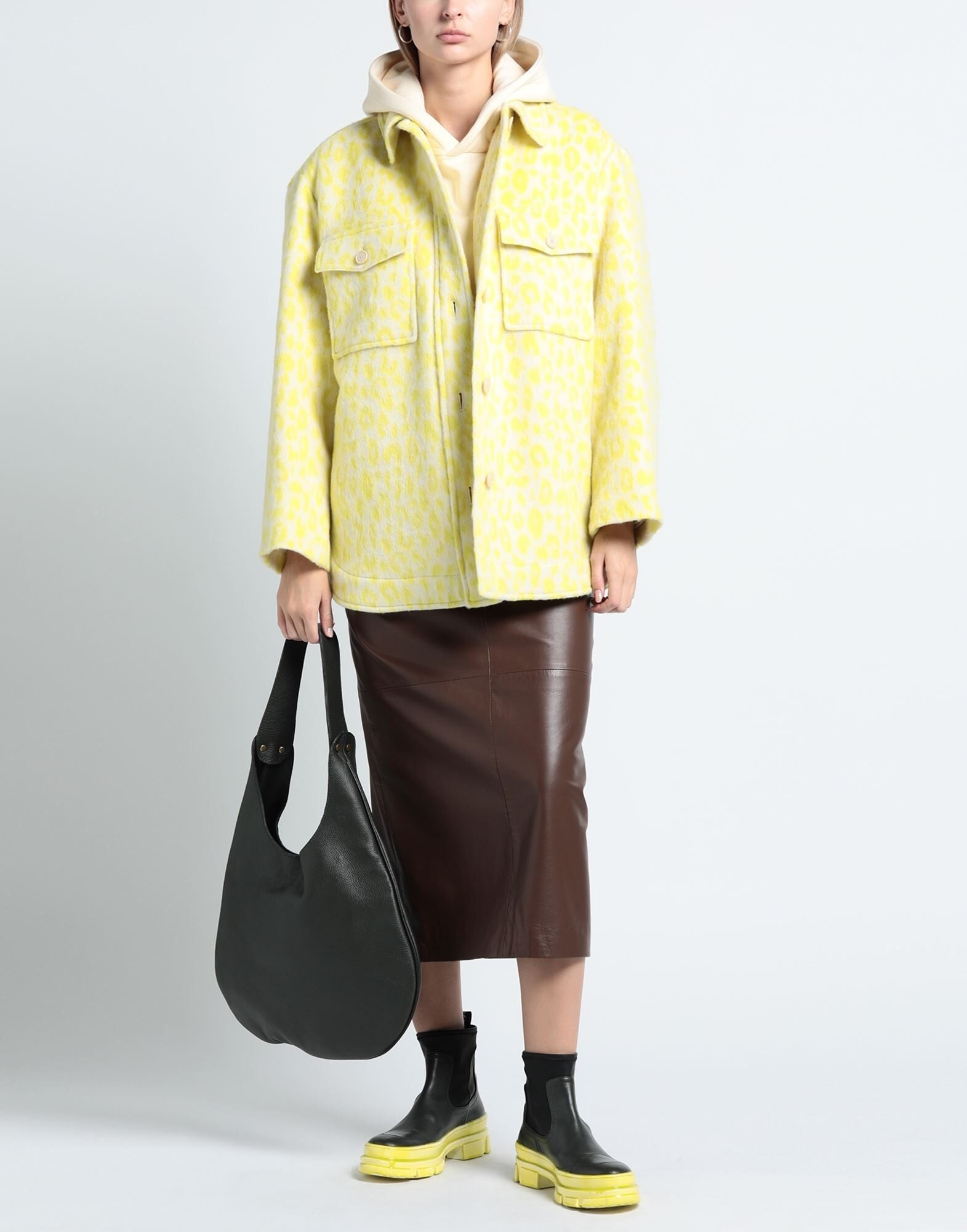 Pastel yellow Women's Coat - 3
