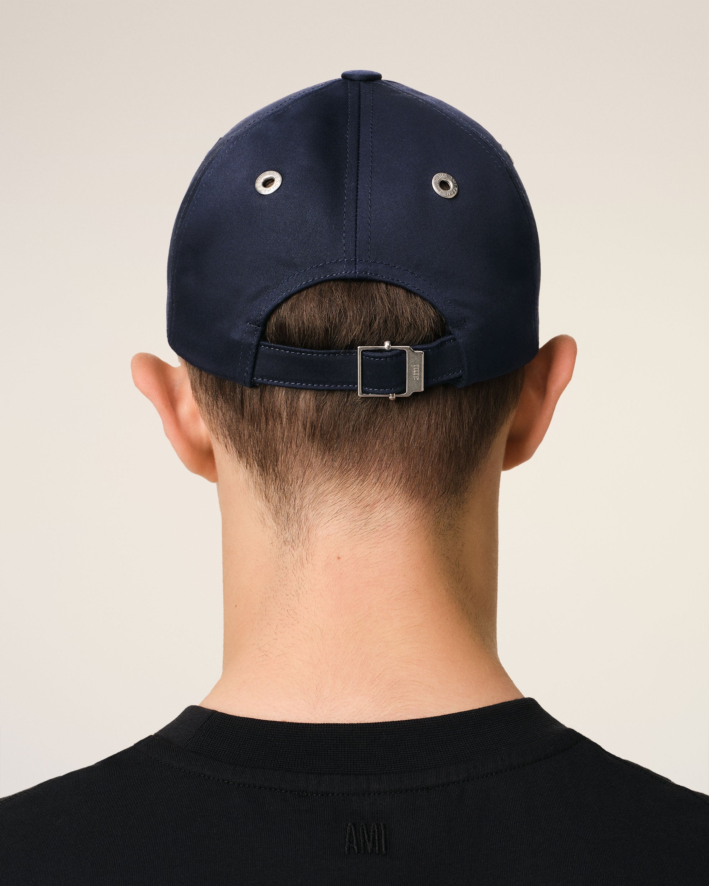 NAVY COTTON TONAL AMI DE COEUR EMBROIDERY CAP - 6