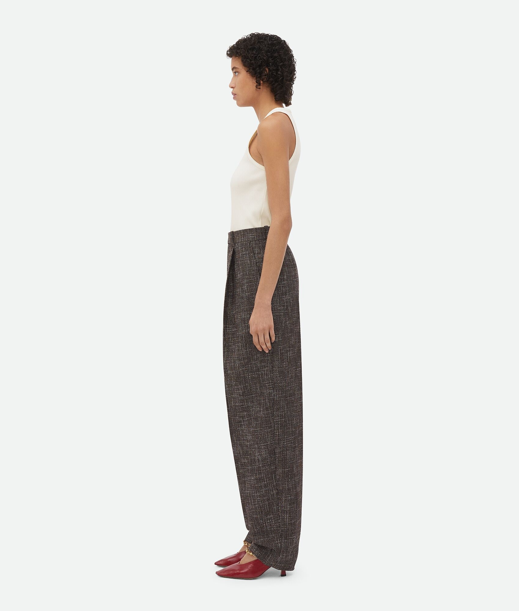 Wool And Cotton Pied De Poule Trousers - 2
