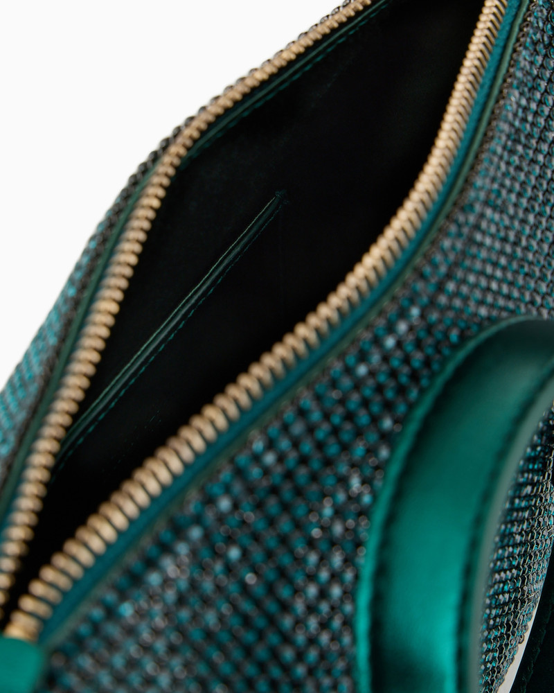 La Prima Soft mini handbag in metallic knit with rhinestones 4