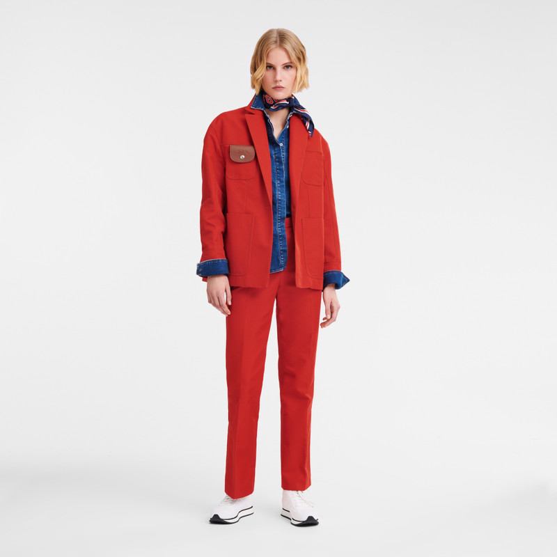 Longchamp Suit pants Paprika - Gabardine outlook