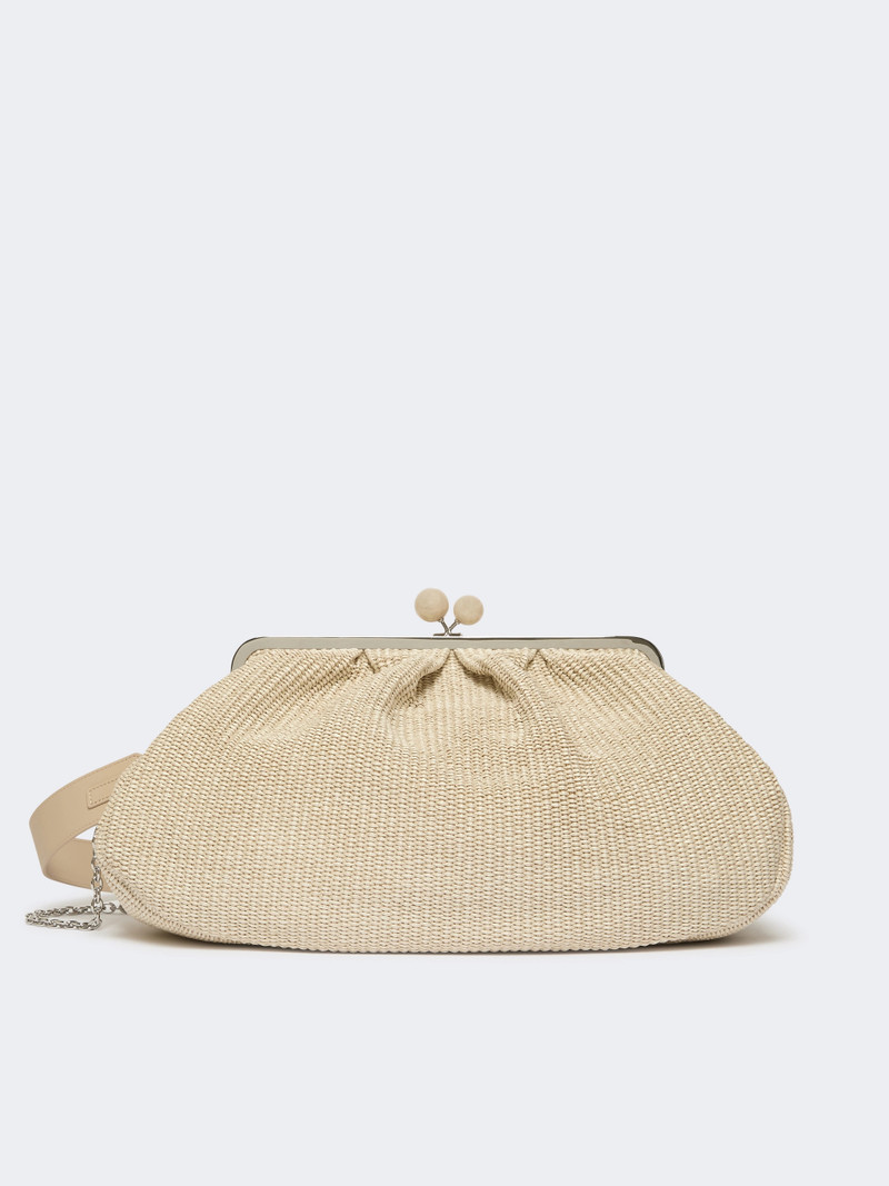 NABARRO Large raffia-effect Pasticcino bag - TURTLEDOVE 1