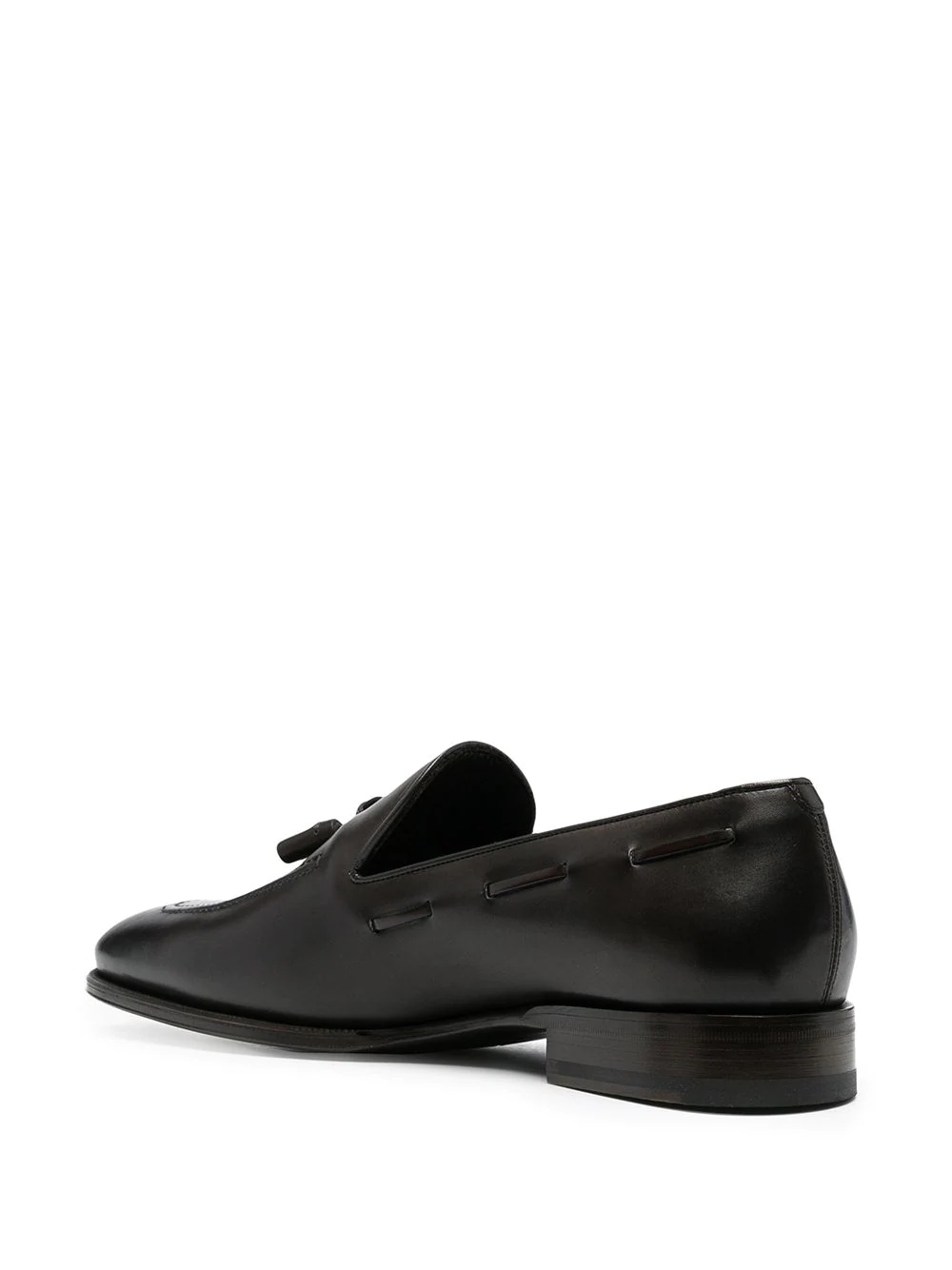 tassel-embellished leather loafers - 3