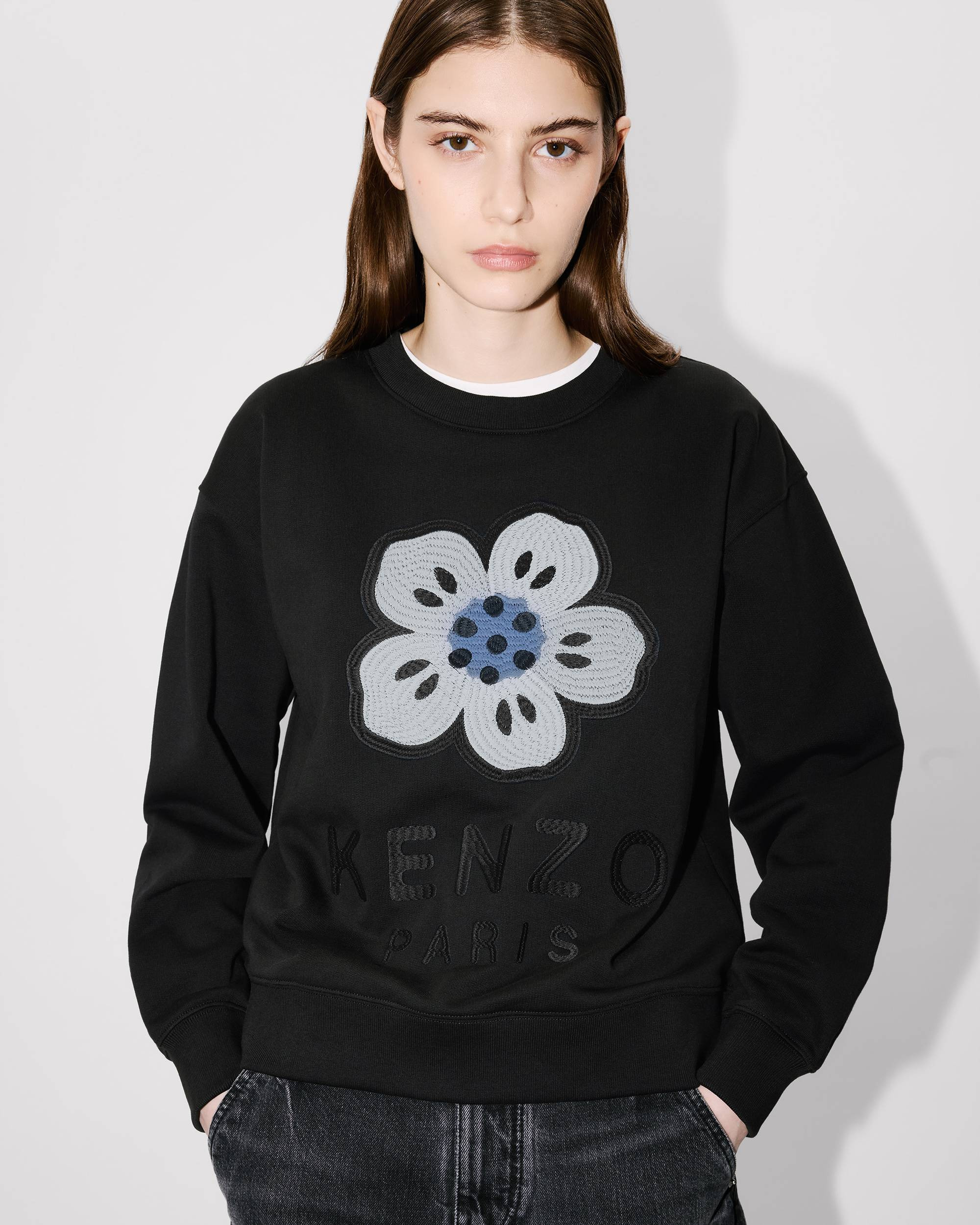 'Boke Flower' embroidered sweatshirt in cotton - 7