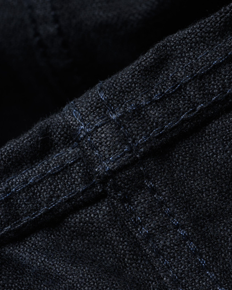 IHJ-123-OD 14OZ BROKEN TWILL SELVEDGE DENIM WORK JACKET - INDIGO OVERDYED BLACK 20