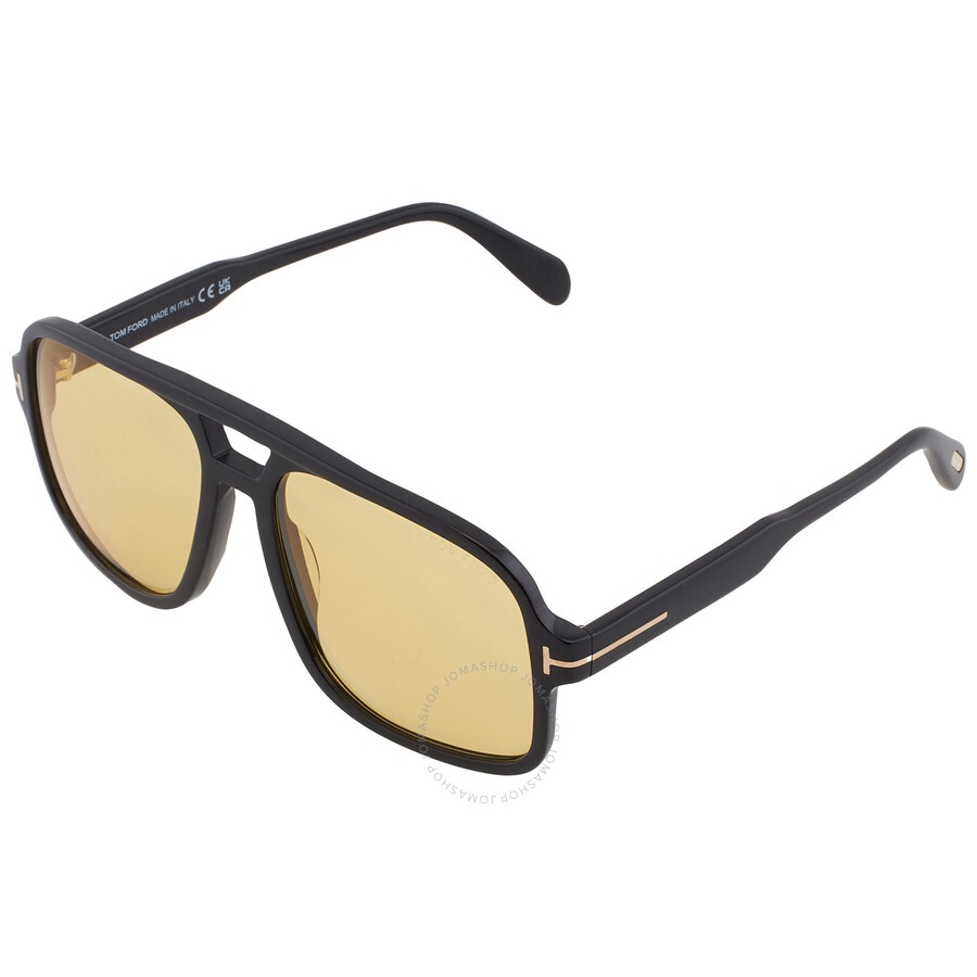 Tom Ford Falconer Amber Navigator Men's Sunglasses FT0884 01E 60 - 3