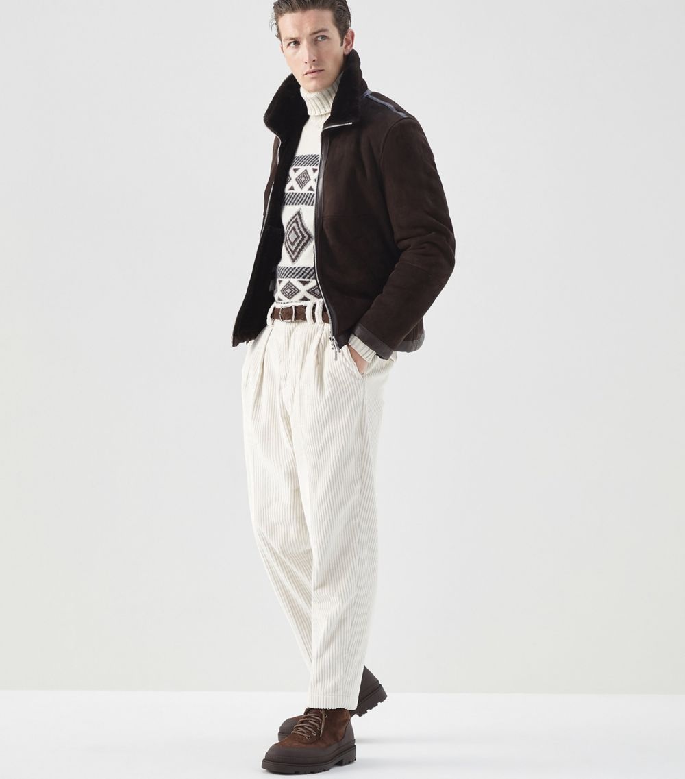 Brunello Cucinelli Ethnic Jacquard turtleneck sweater in