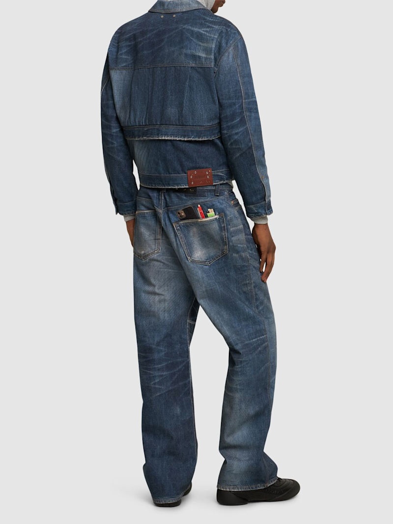 Andersson Bell Unisex trompe l'oeil printed denim pants