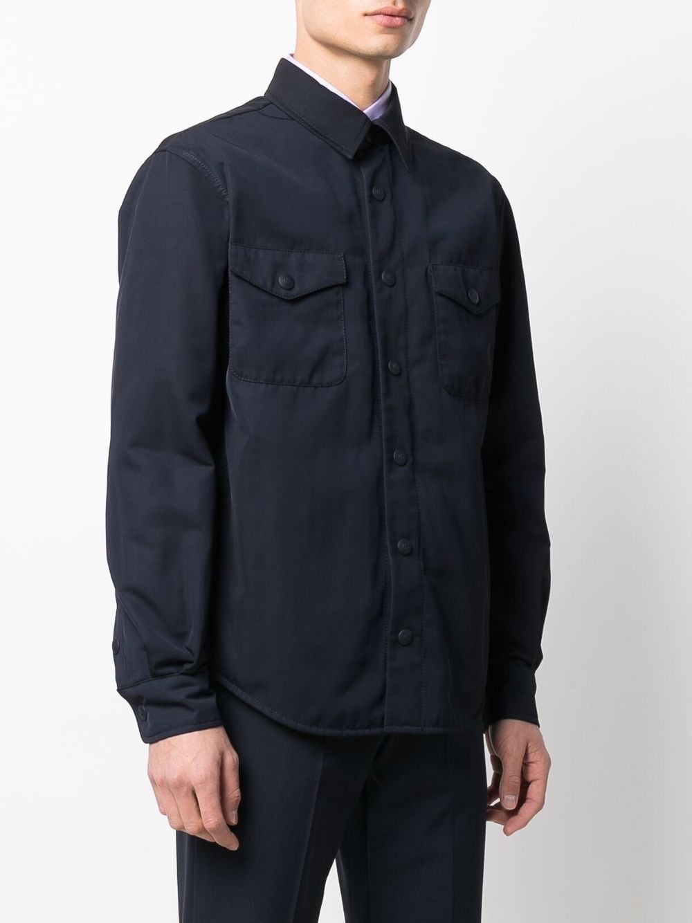 long-sleeved shirt jacket - 3