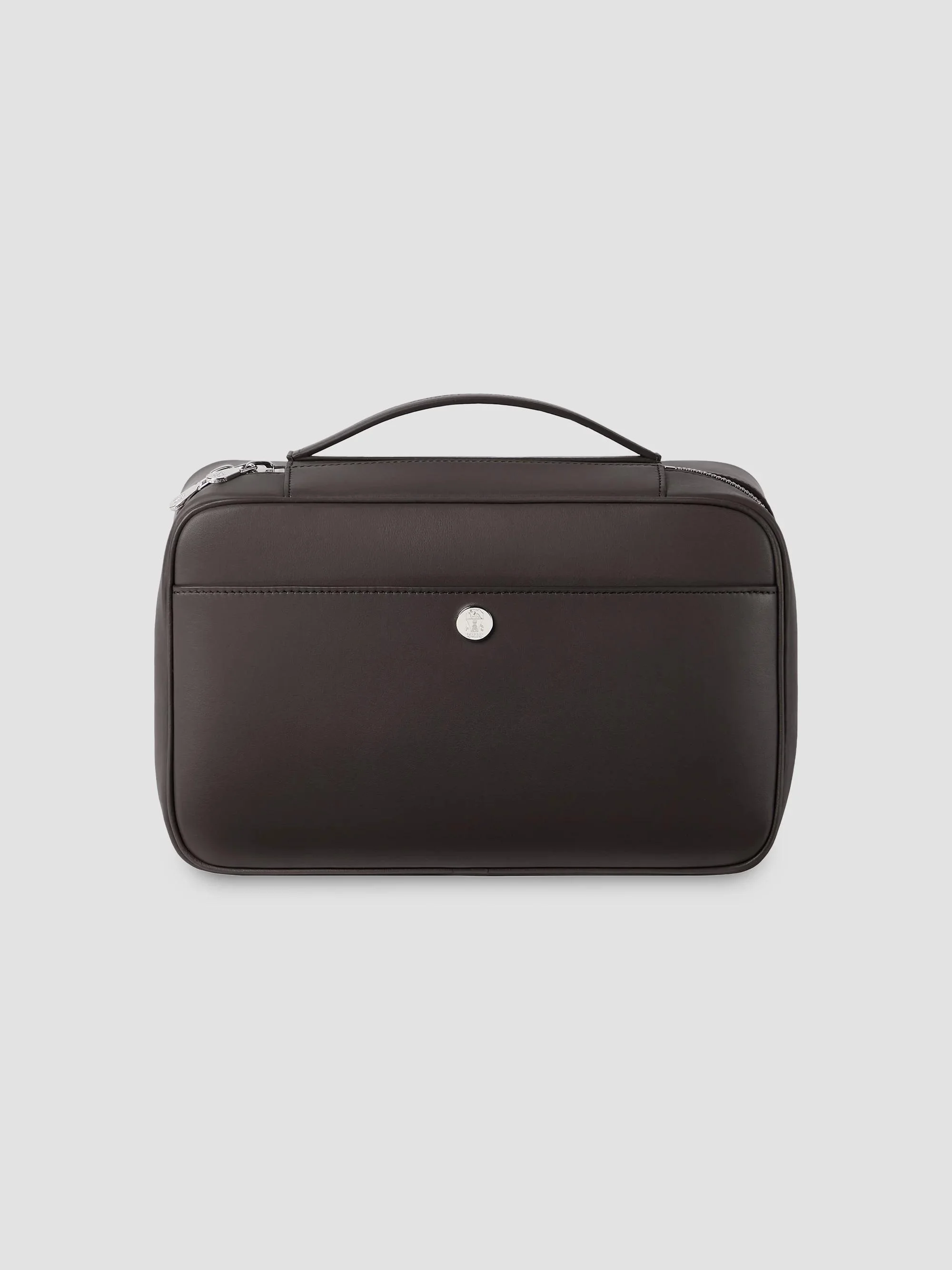 Smooth Calfskin Travel Beauty Case - Brown - 1