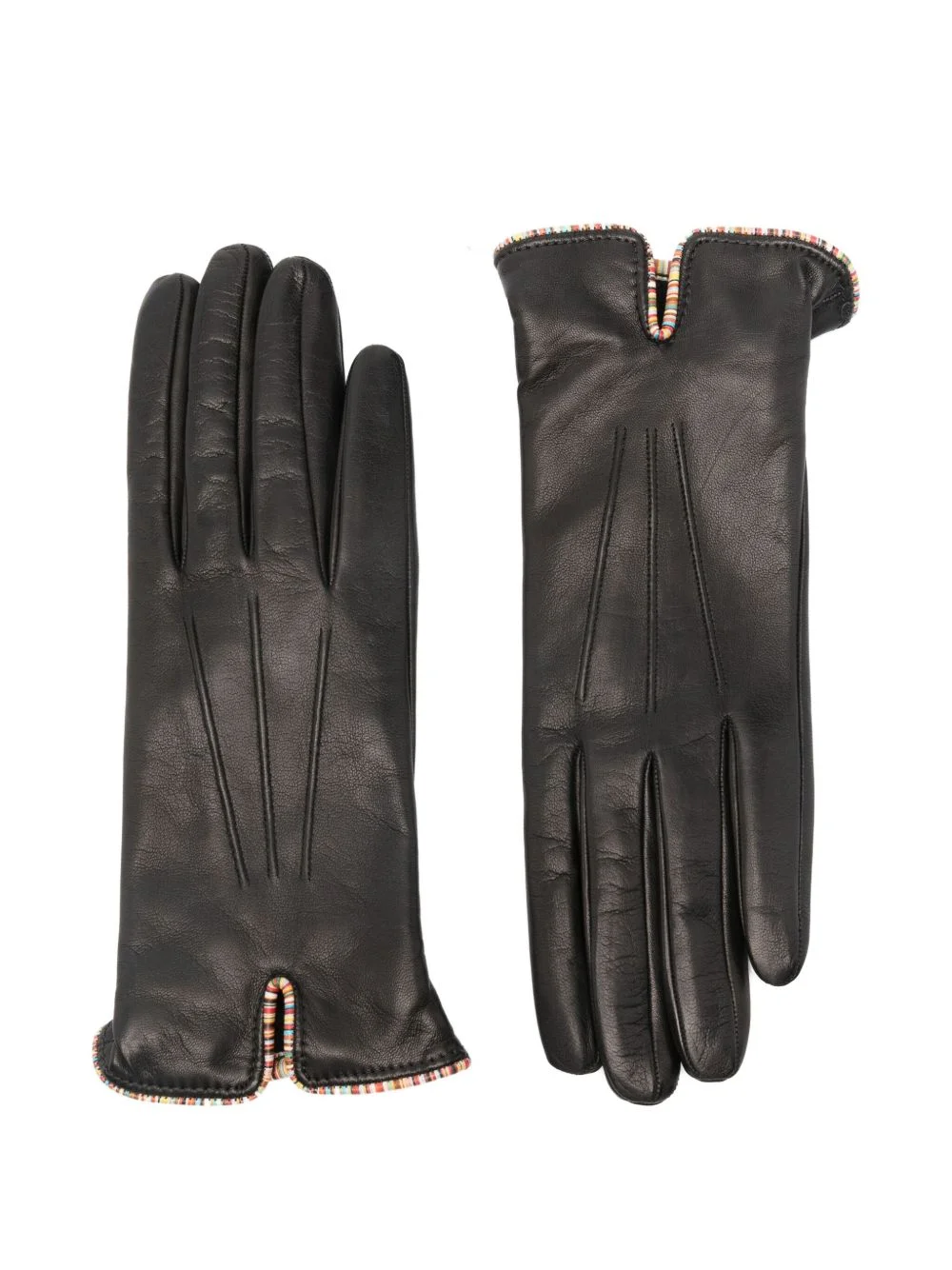 striped-trim gloves - 1