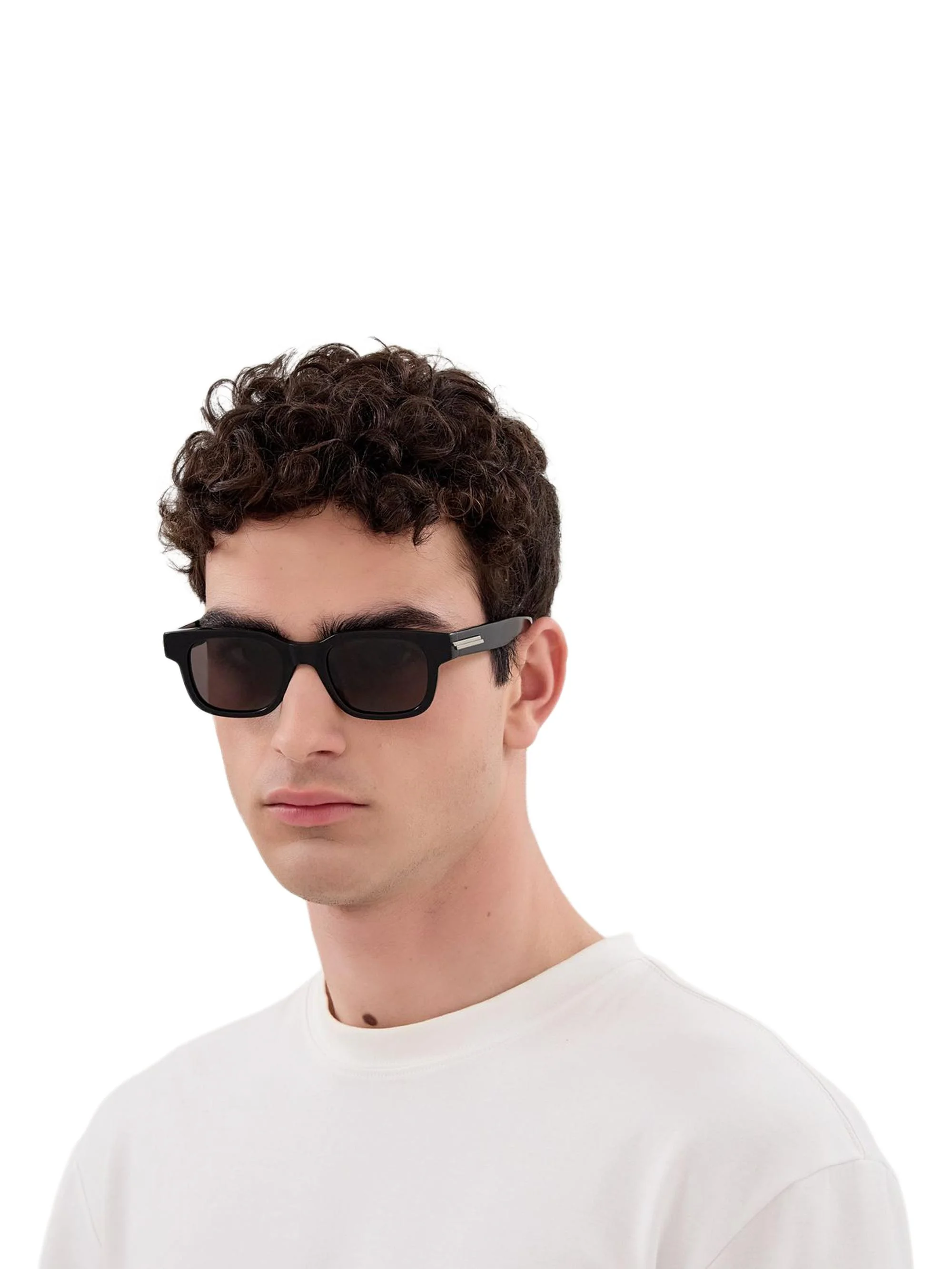 Men's Stretch Ribbon 49MM Square Sunglasses - Black - 1