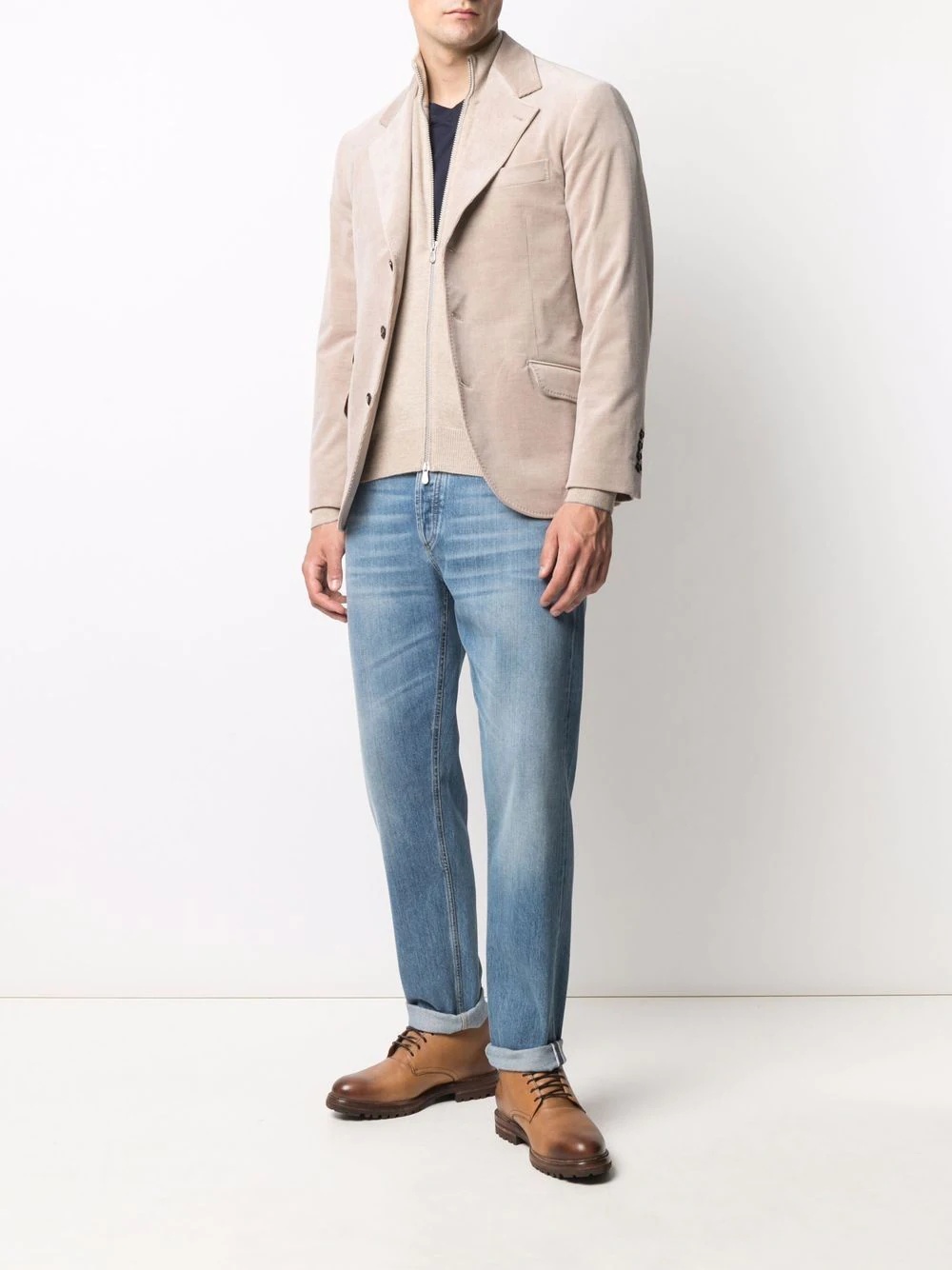 corduroy single-breasted blazer - 2