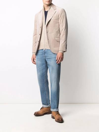 Brunello Cucinelli corduroy single-breasted blazer outlook