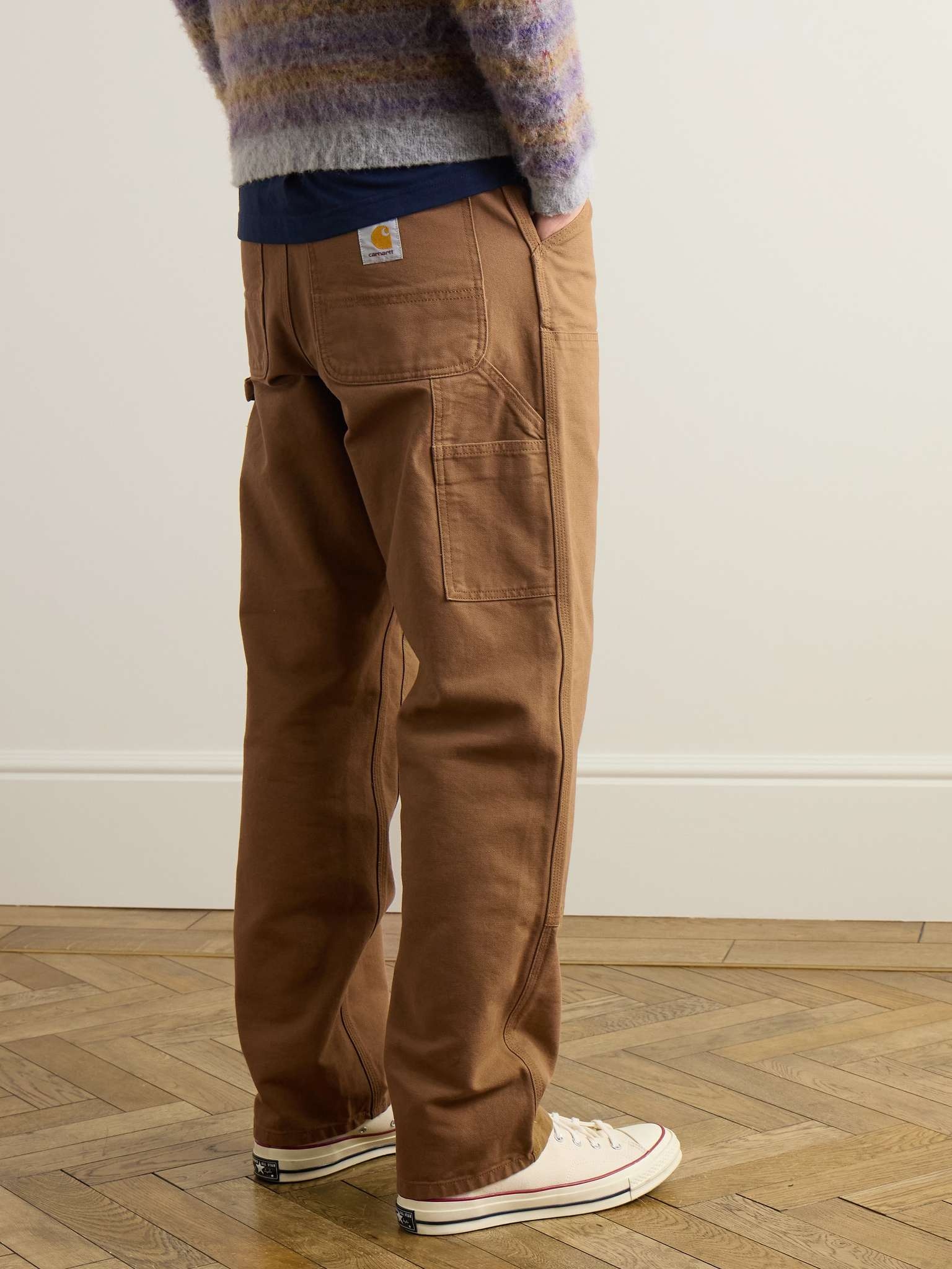 Double Knee Straight-Leg Cotton-Canvas Carpenter Trousers - 4