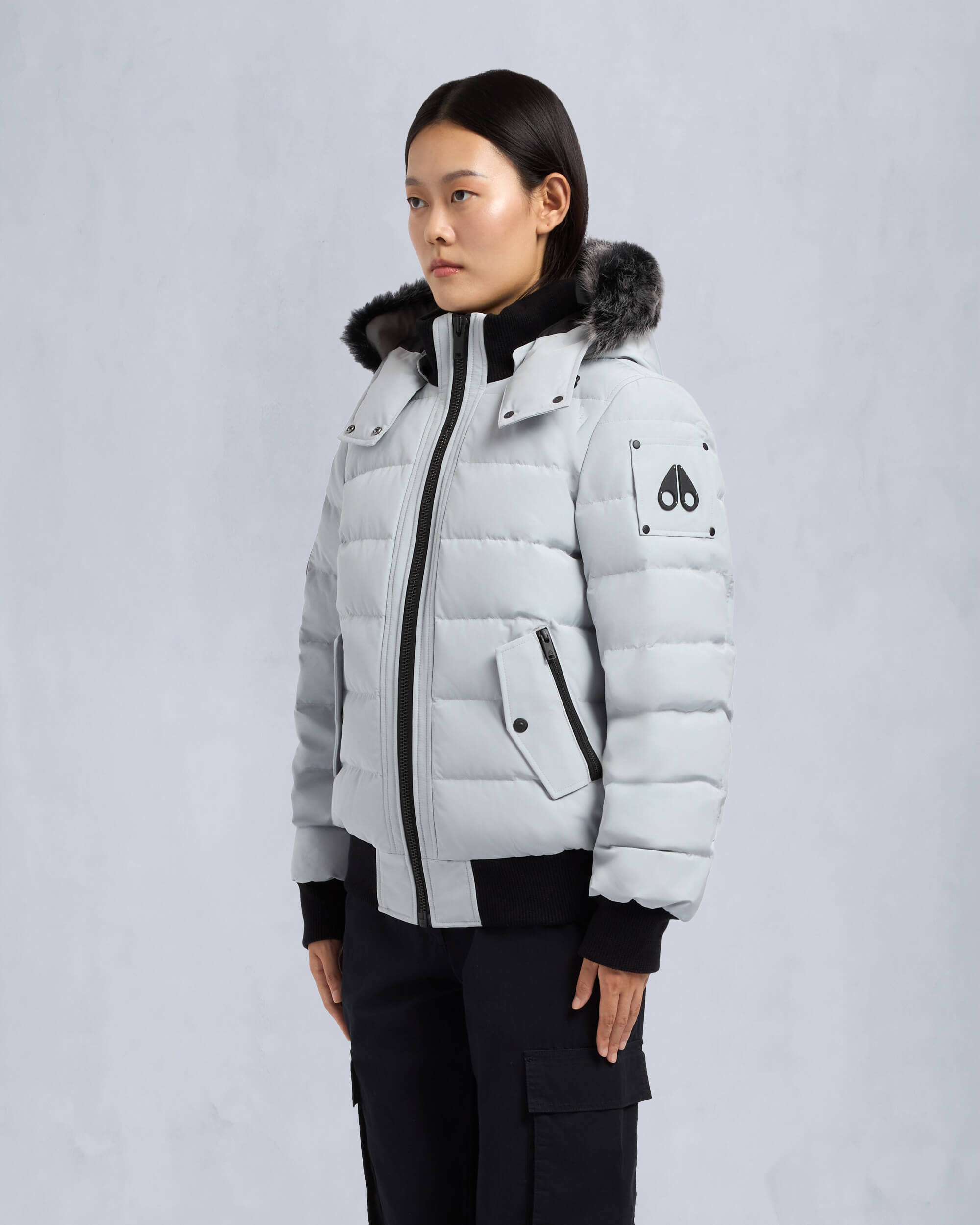 ONYX LADRIERE SHEARLING BOMBER JACKET - 3