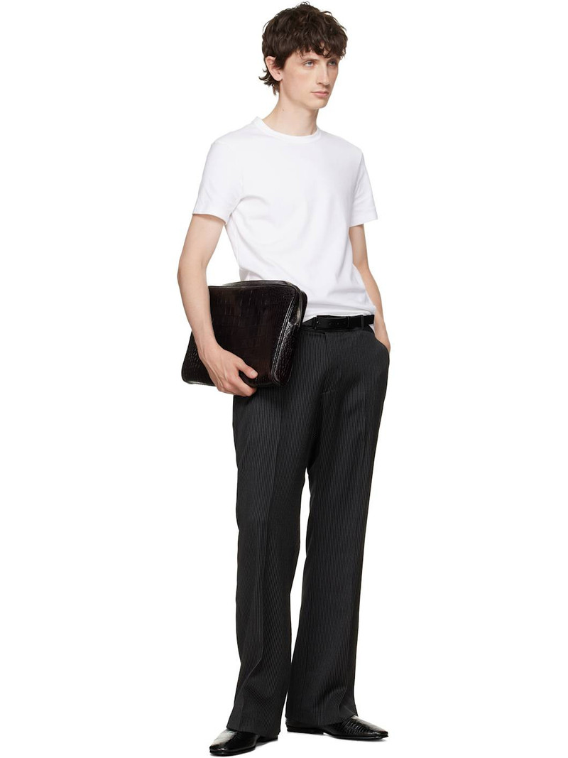 TOM FORD Black Printed Alligator Steven Loafers outlook