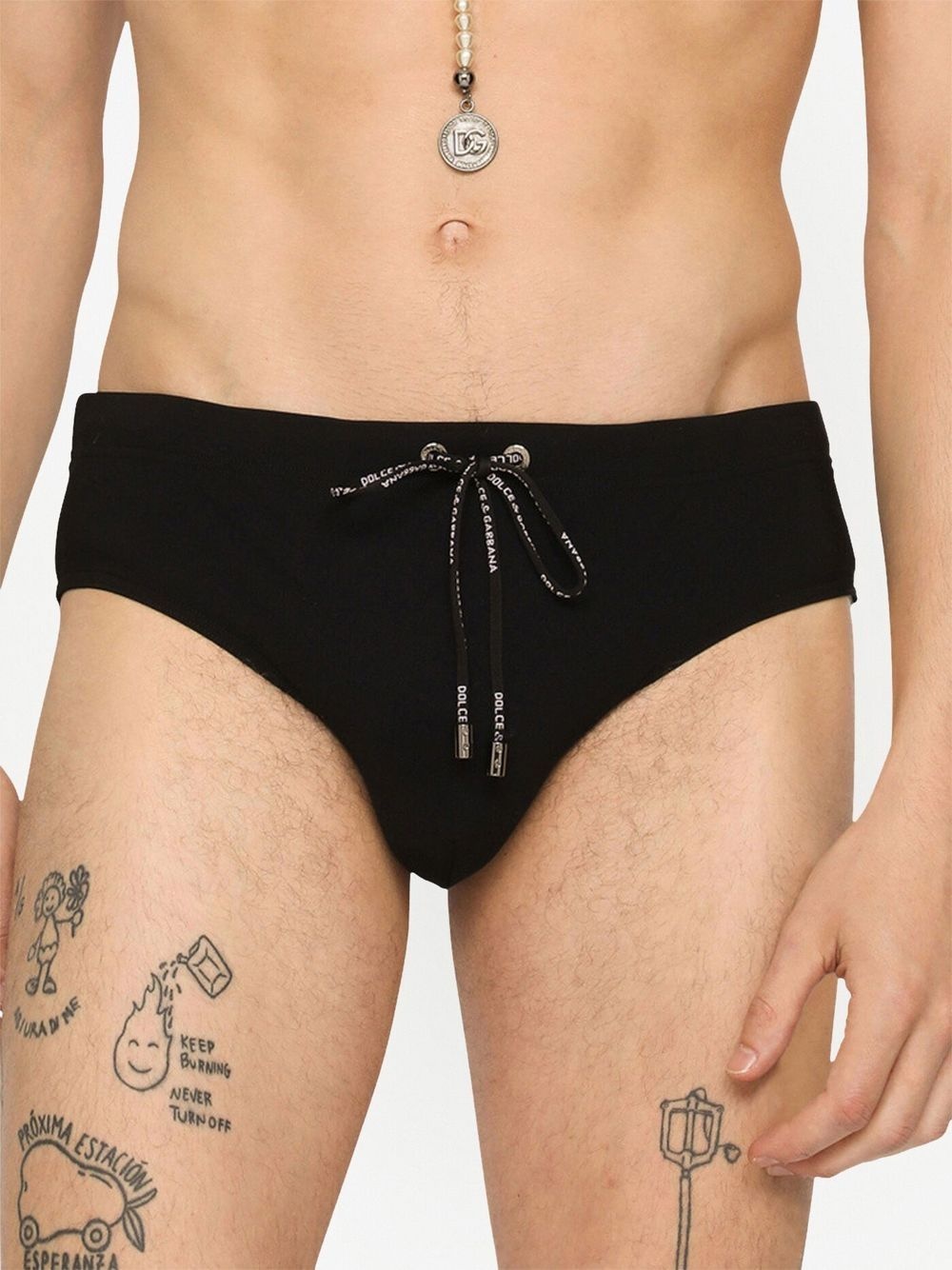 drawstring swim trunks - 5