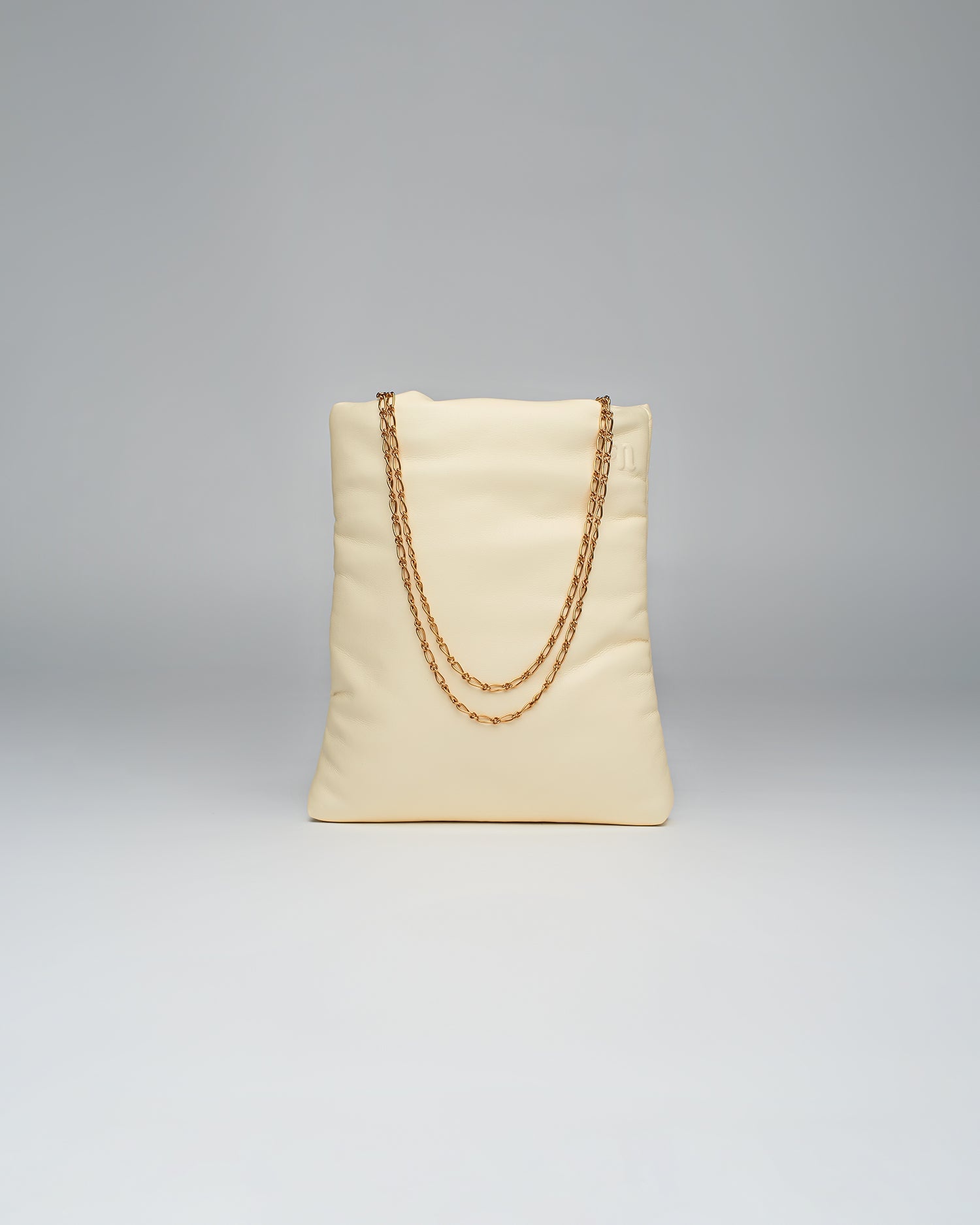 Chain-Embellished Vegan Leather Bag - 3