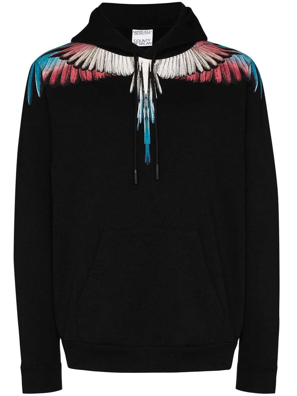 Wings print hoodie - 1