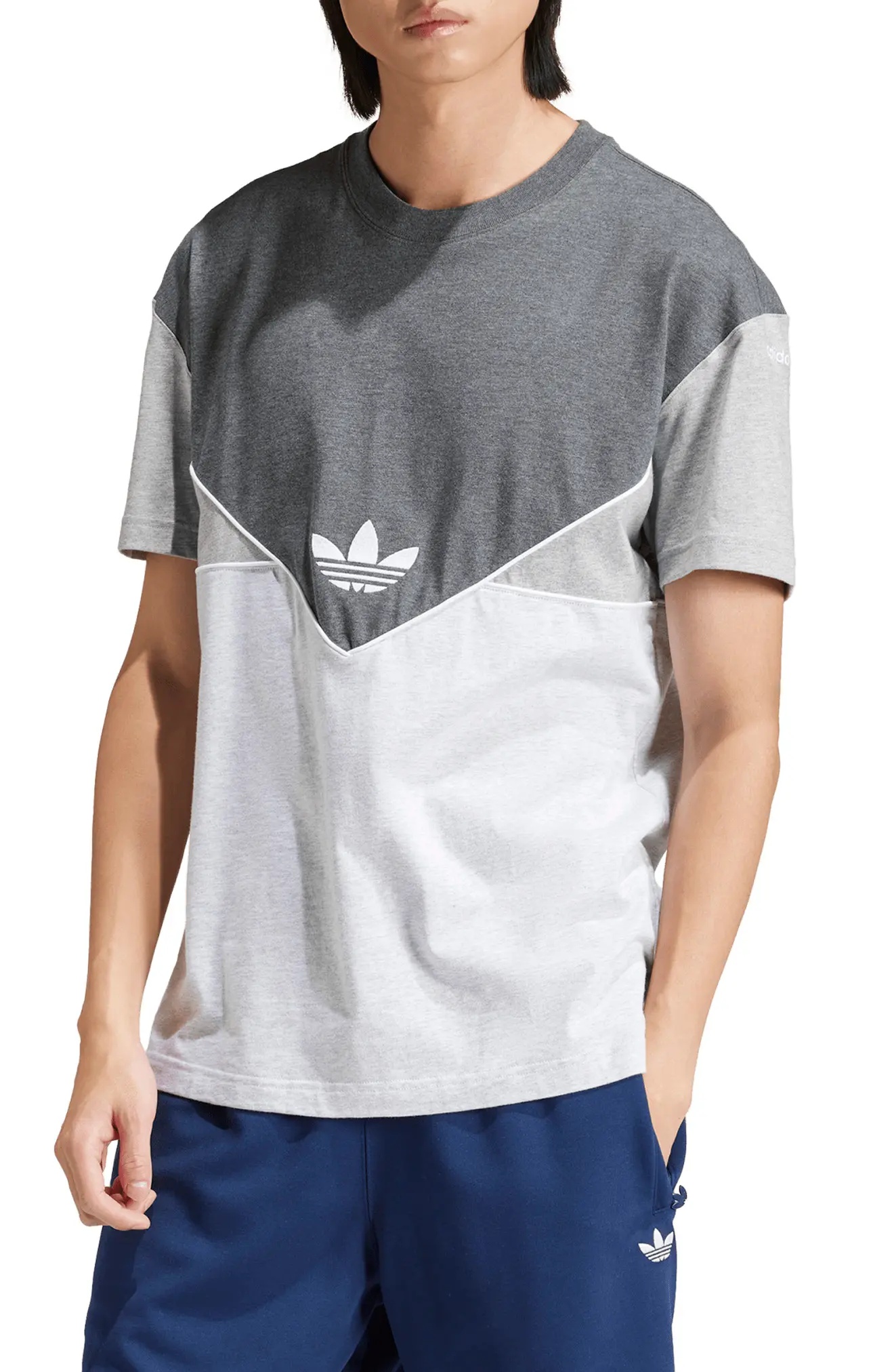 Colorado Colorblock T-Shirt in Dark Grey/Light Grey/Grey - 1