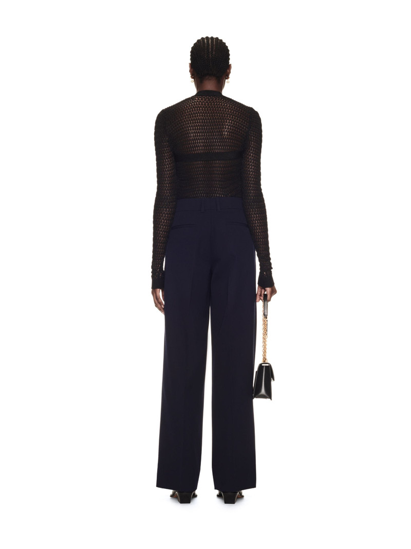 Shiny Net Knit Vneck 4