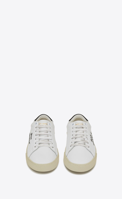 SAINT LAURENT court classic sl/06 embroidered sneakers in leather outlook