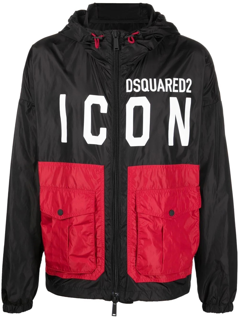 Icon colour-block logo-print jacket - 1