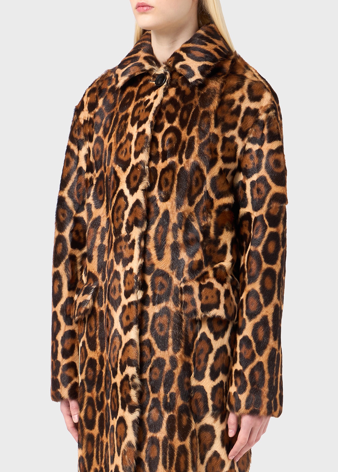 ANIMALIER PRINT FUR COAT - 5