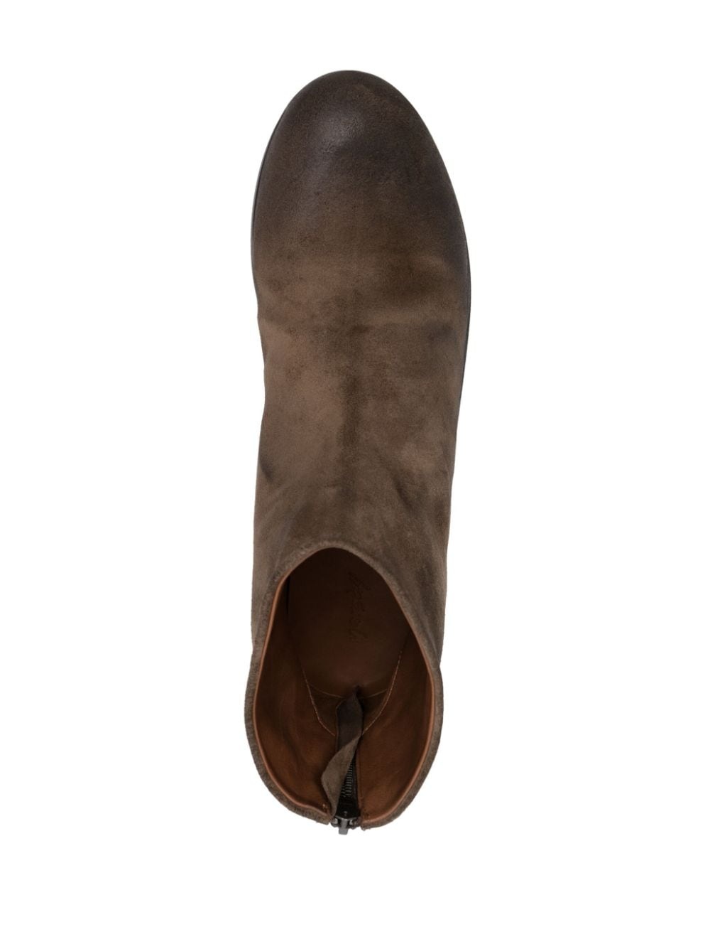 leather round-toe ankle boots - 6
