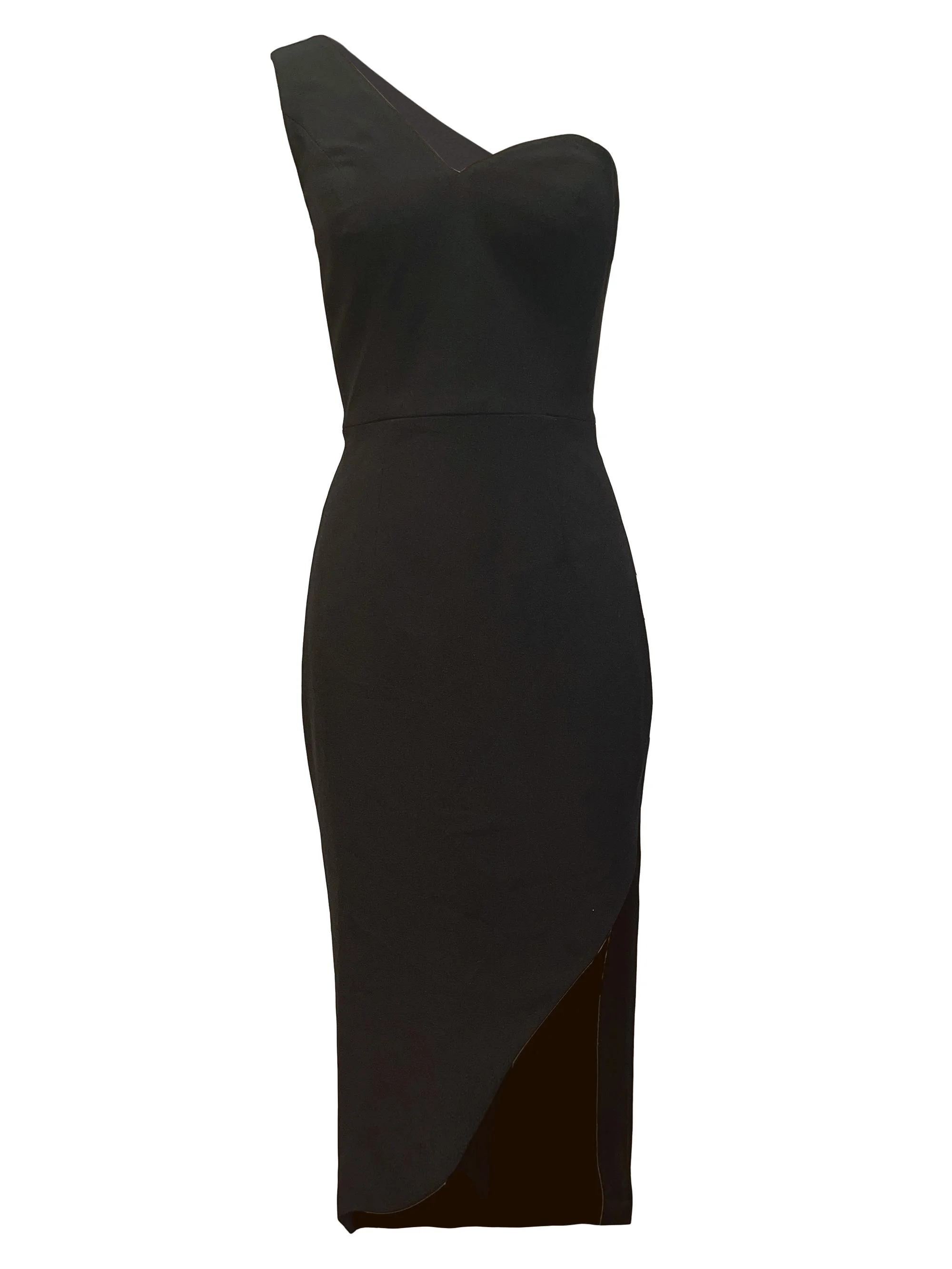 Women's Magnolia Asymmetric Dress - Black - 1