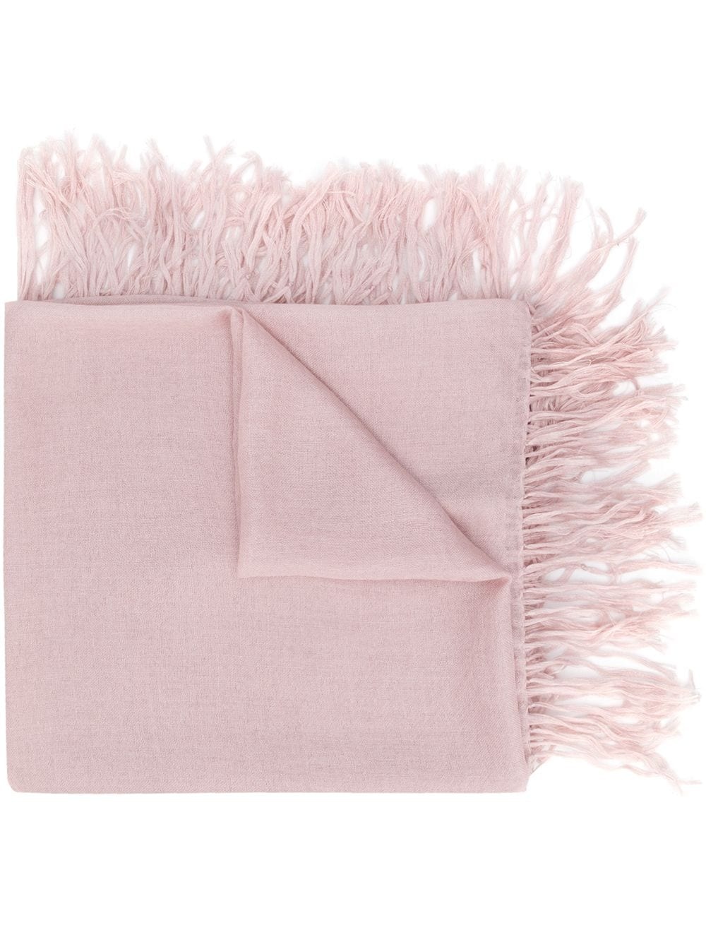 fringed cashmere scarf - 1