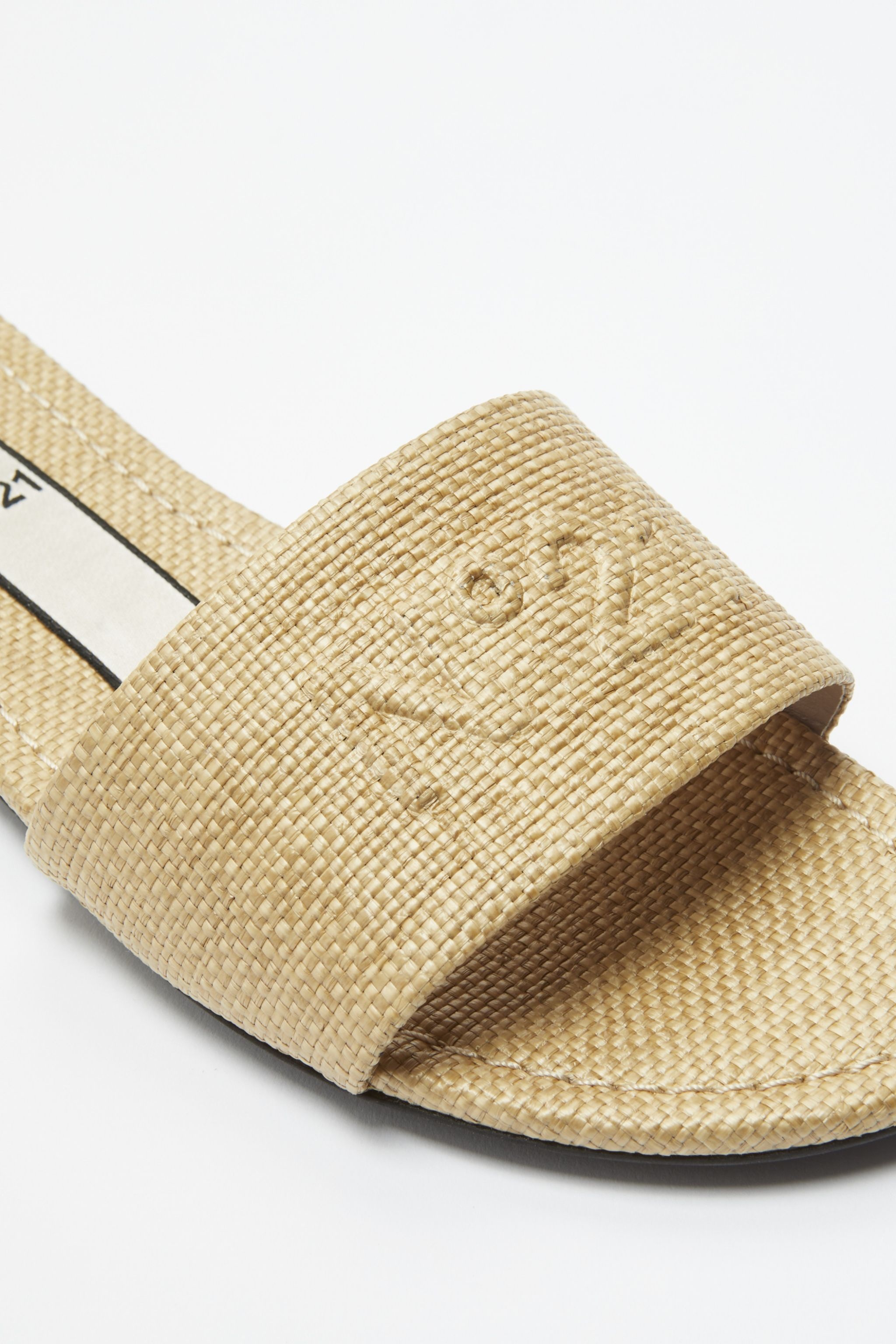 サンダル N21 NUMERO VENTUNO RUBBER SLIDE WITH EMBOSSED LOGO Logo-Embossed Slides Natural | N21
