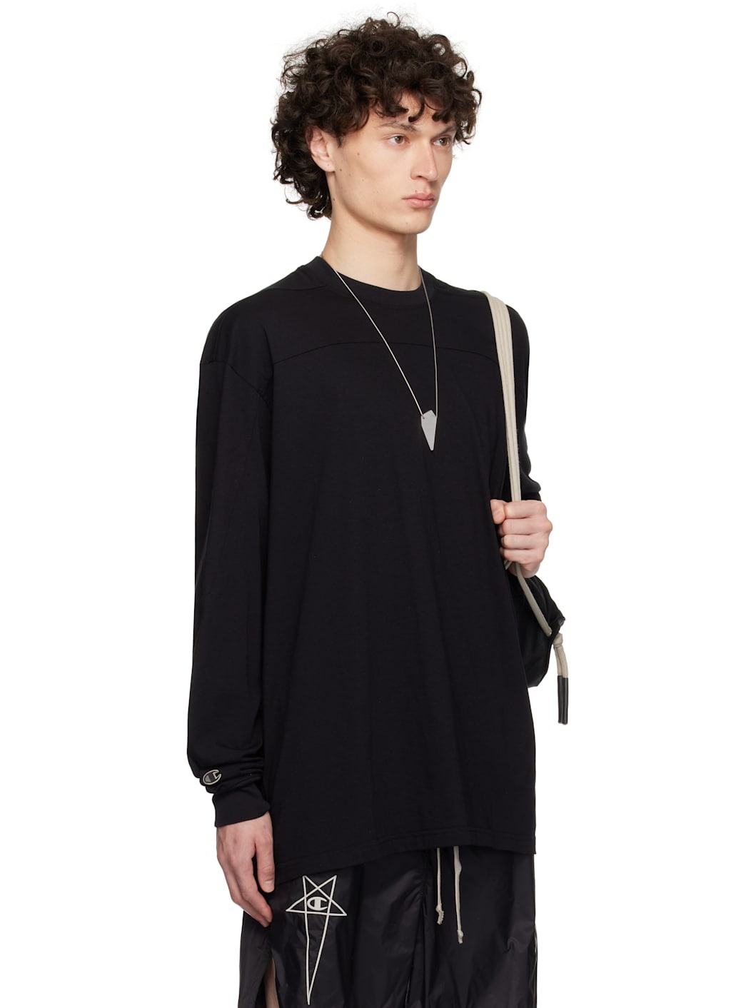 Black Champion Edition Girdered T-shirt - 2