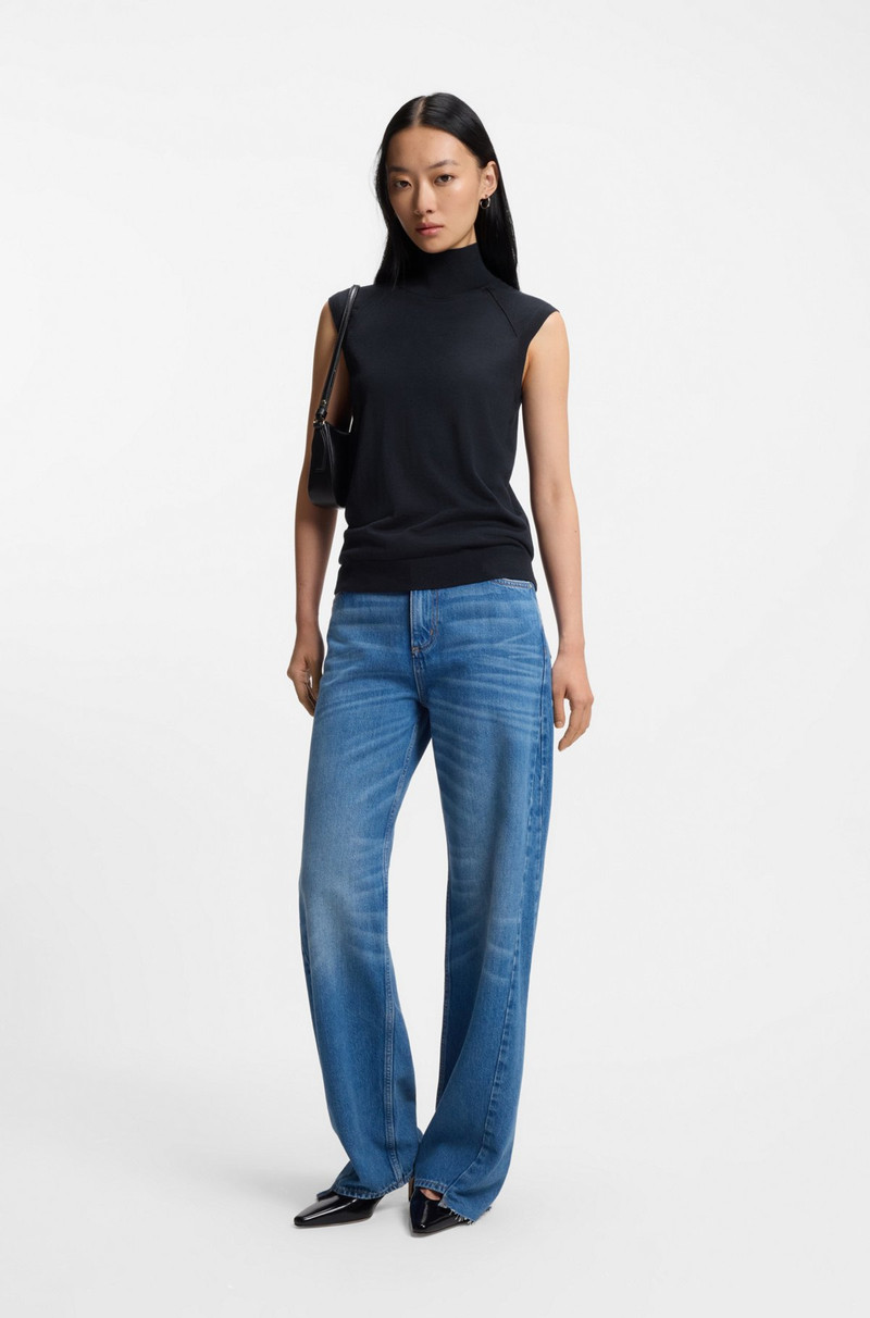 BOSS HIGH-NECK TOP IN MERINO WOOL outlook