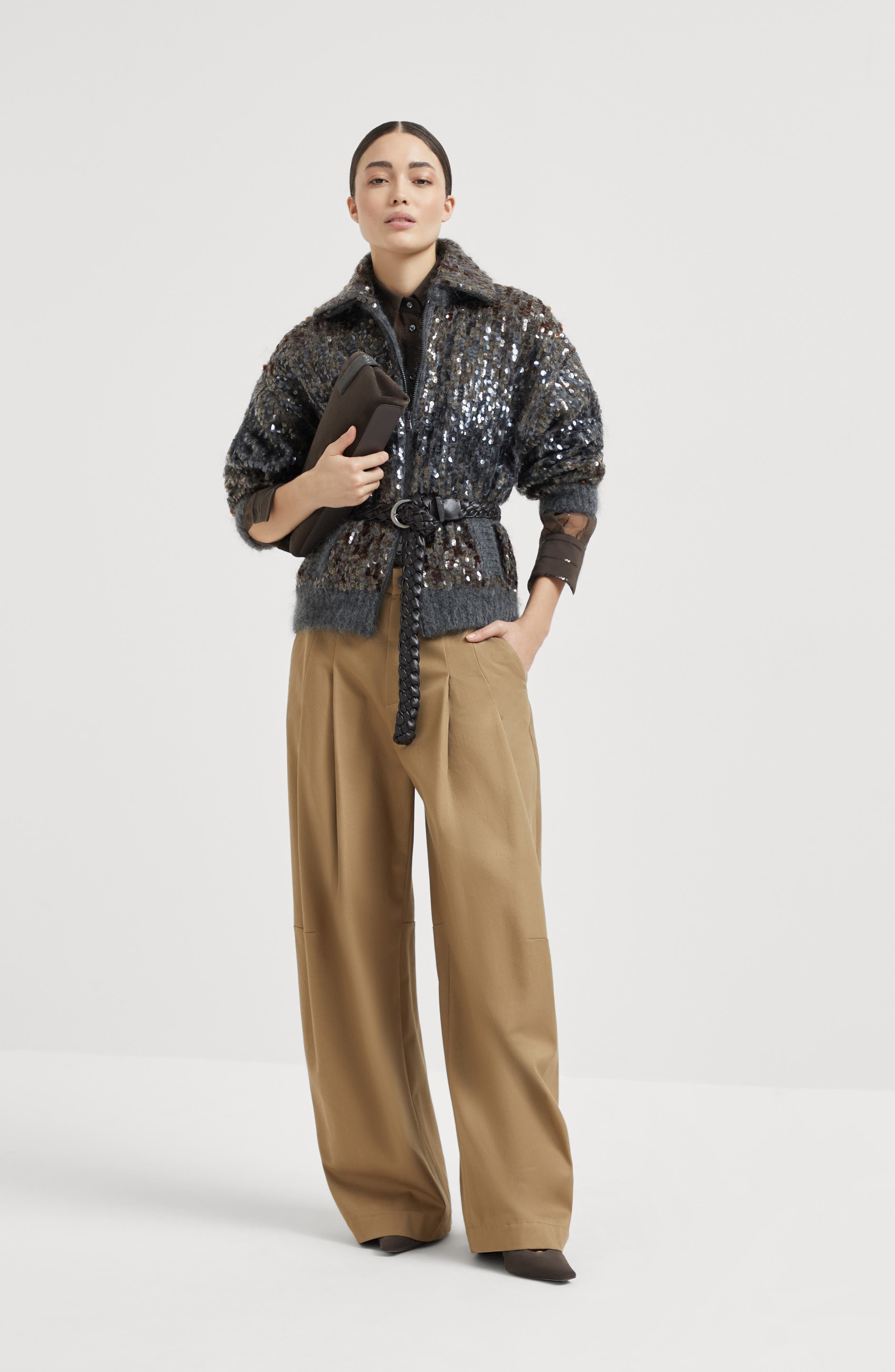 Brunello Cucinelli Five-pocket baggy trousers in Camel at Nordstrom - 5