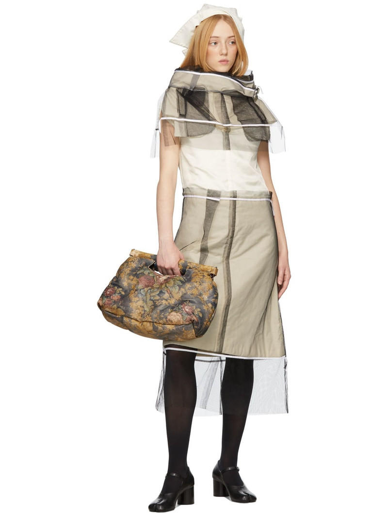 Maison Margiela Off-White & Black Melange Dress outlook