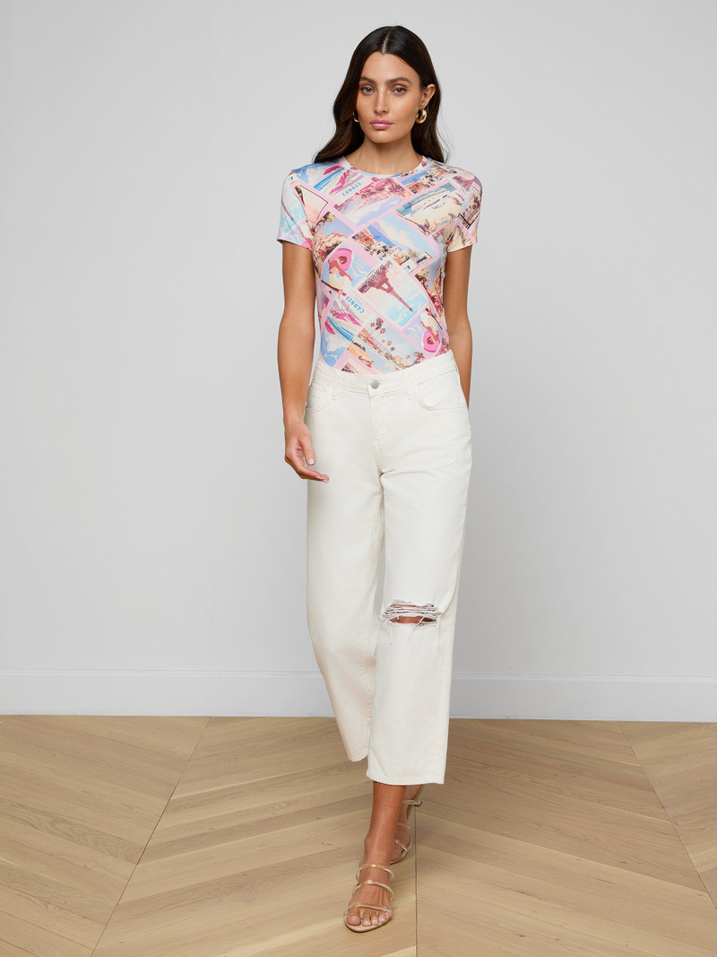 L'AGENCE Blaine Cropped Stovepipe Jean outlook