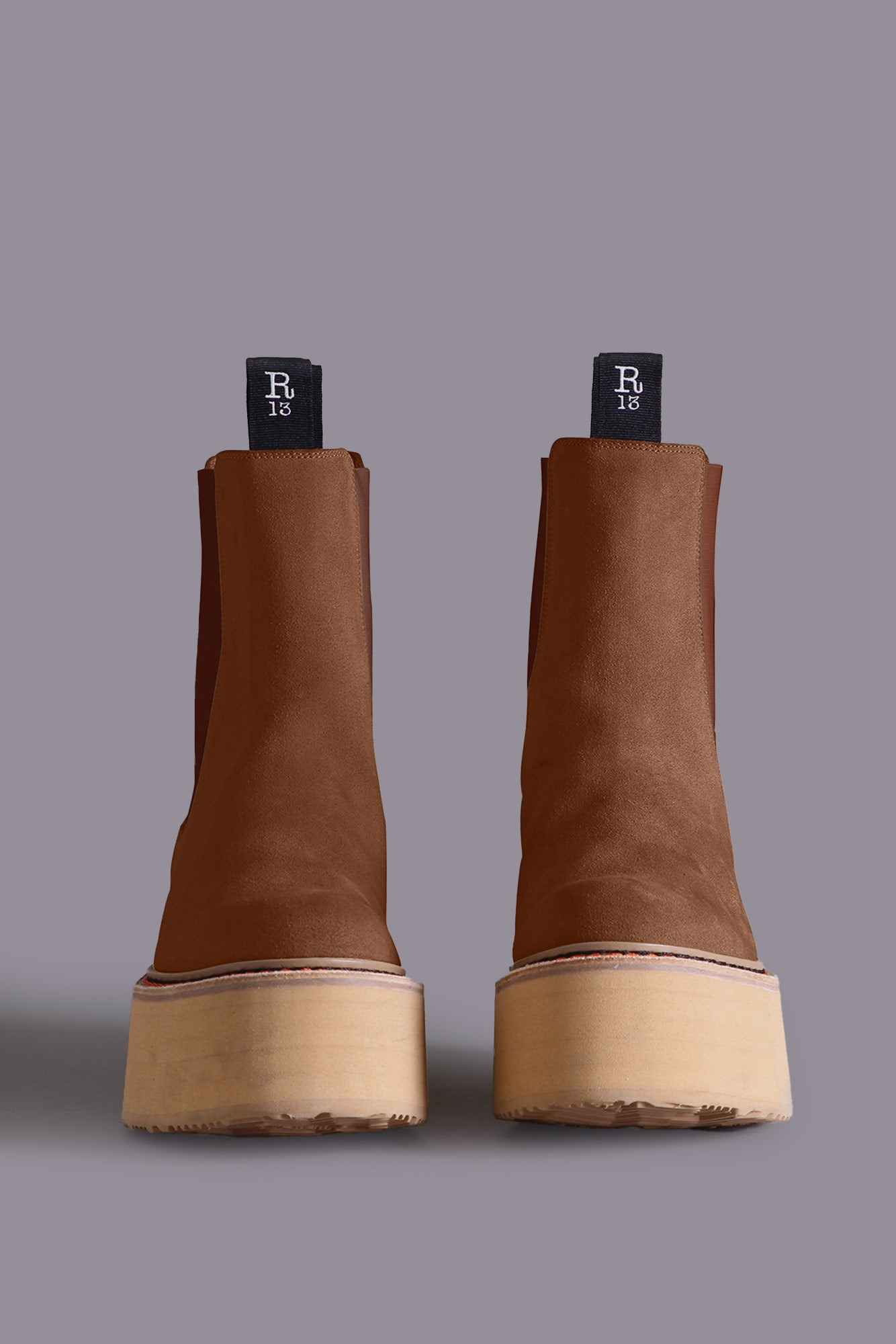 DOUBLE STACK CHELSEA BOOT - BROWN SUEDE | R13 - 2