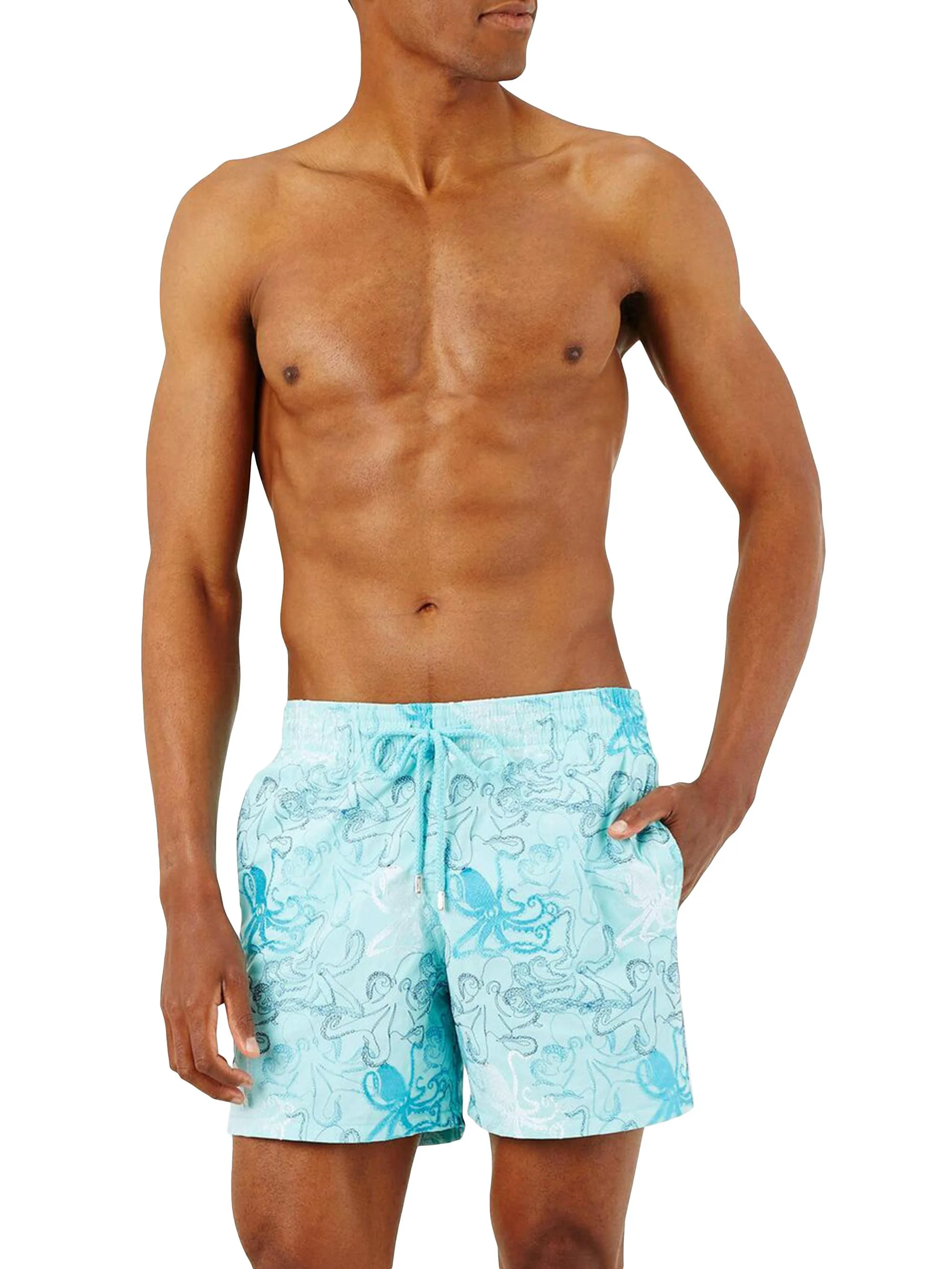 Men's Poulpes Embroidered Swim Shorts - Lagon - 1