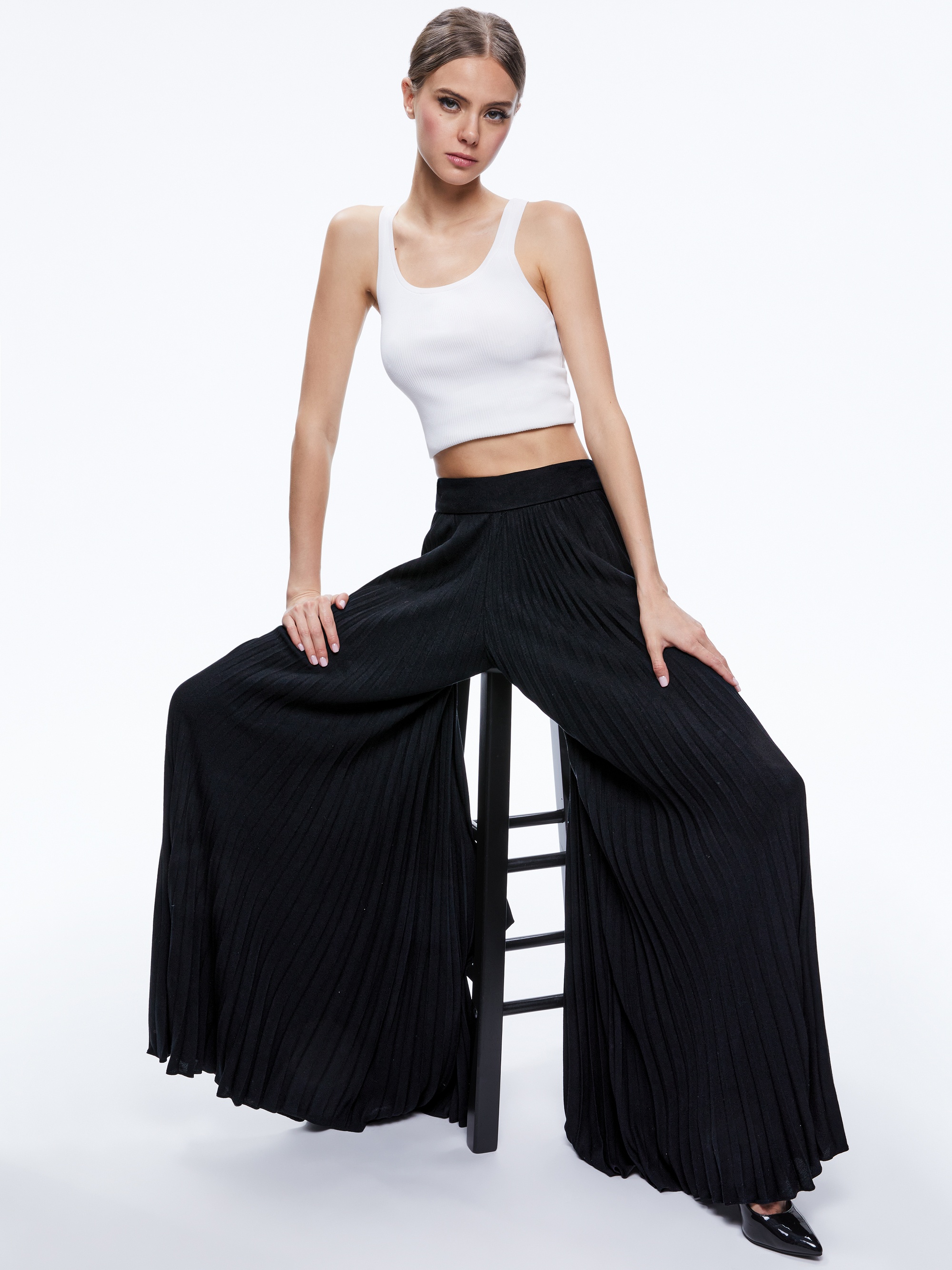 COPEN PLEATED WIDE LEG PANT - 6