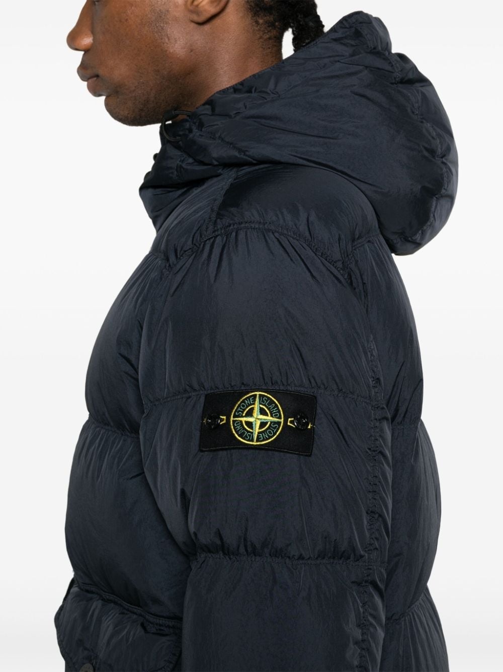 Compass-badge puffer jacket - 5