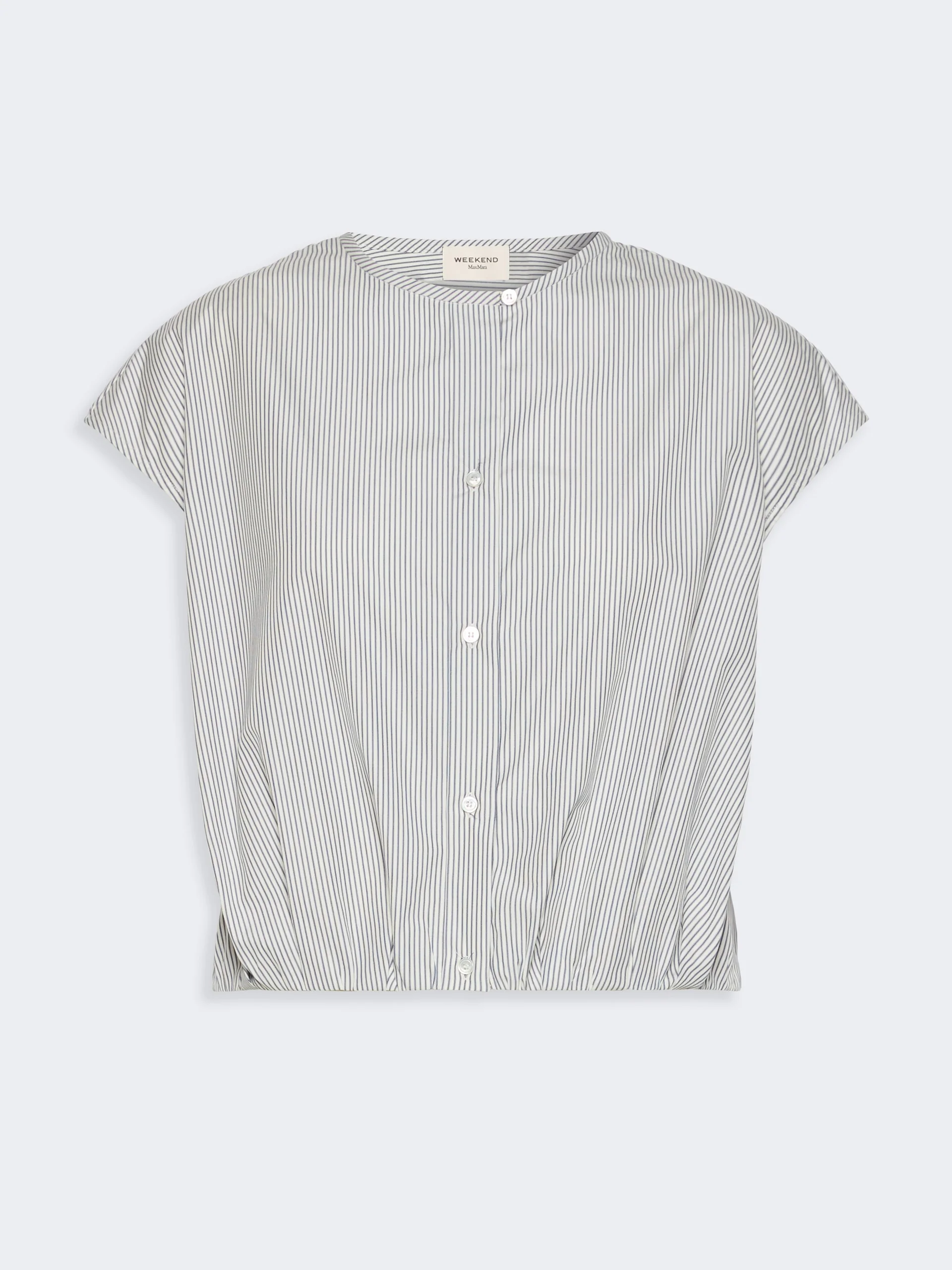 GELATINA Cotton poplin crop top - NAVY - 1